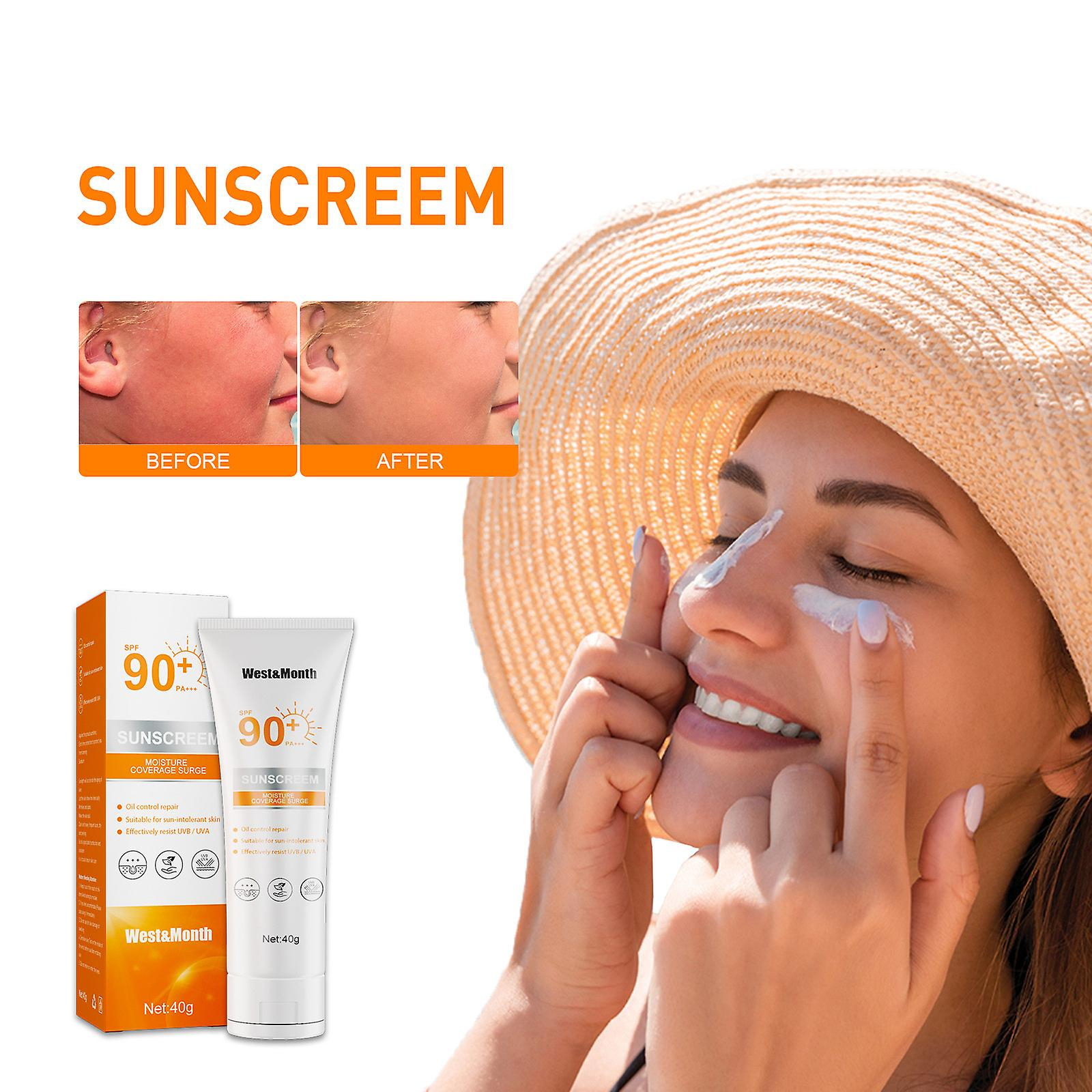 Foto 3 pulgar | Crema Solar Blanqueadora Antisudor Sunscreen Huoguo Spf90+ 80 Ml - Venta Internacional.
