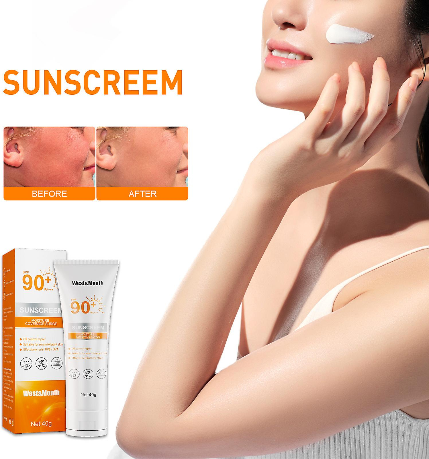 Foto 5 pulgar | Crema Solar Blanqueadora Antisudor Sunscreen Huoguo Spf90+ 80 Ml - Venta Internacional.
