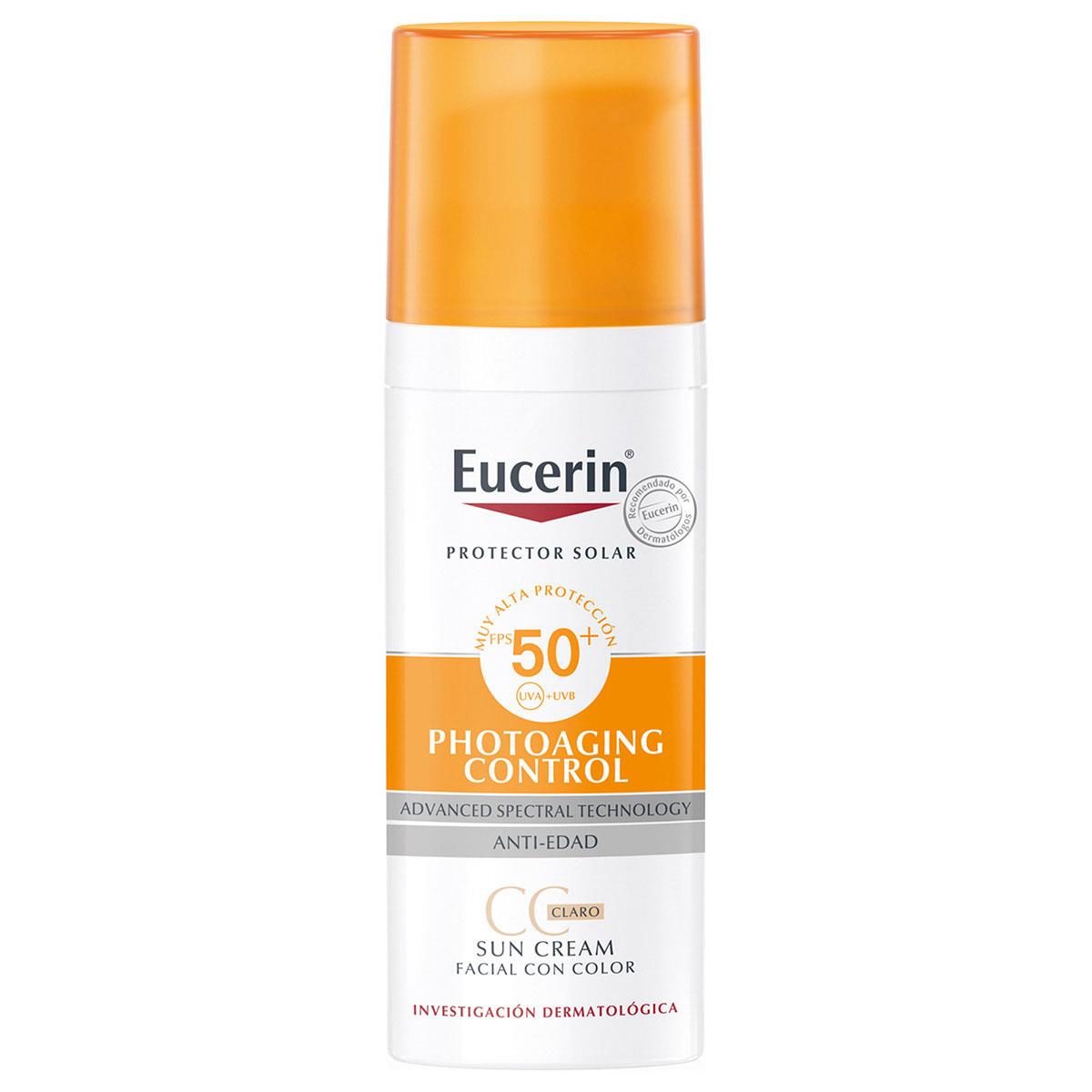 Protector Solar Sun Cc Fps 50 Tono Claro Eucerin de 50ml