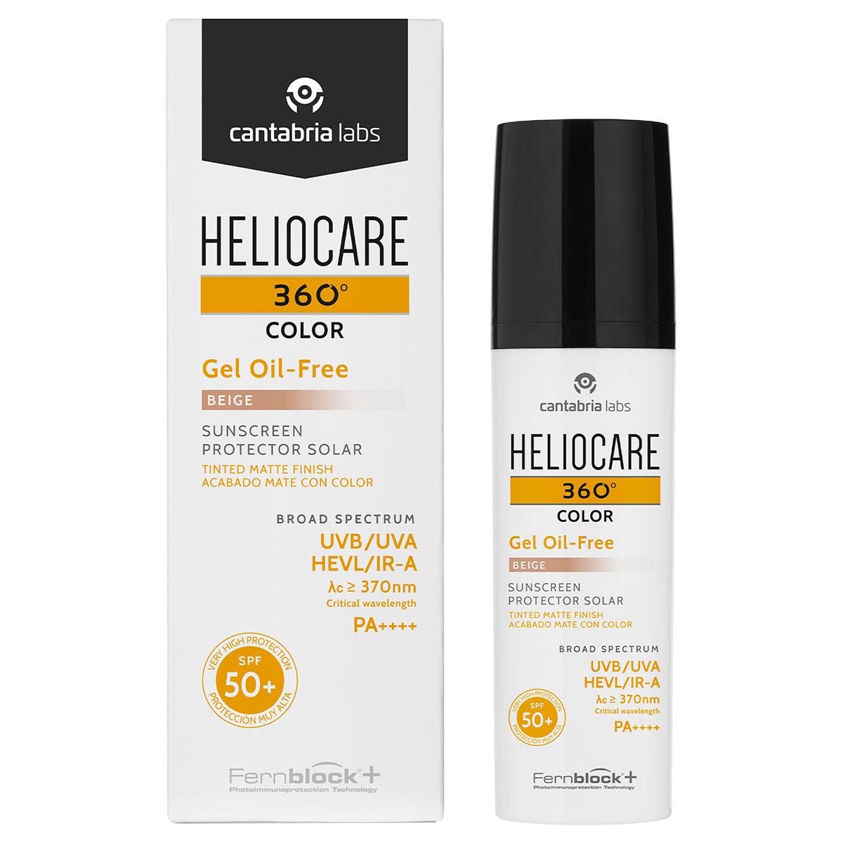 Foto 2 pulgar | Protector Solar Heliocare 360 Beige Oil-free Gel 50 ml