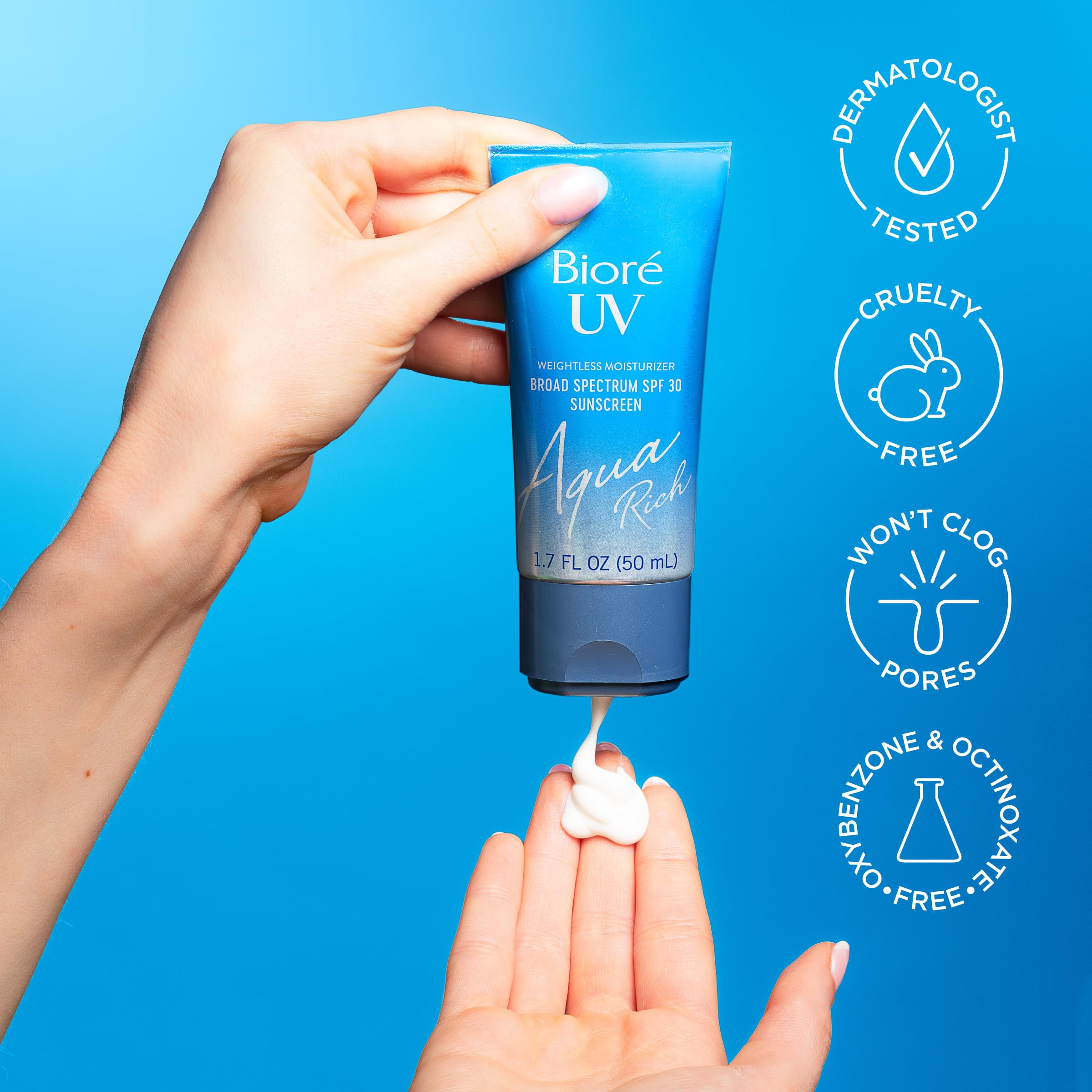 Foto 3 pulgar | Protector Solar Bioré Uv Aqua Rich Spf 50 Pa++++ 50 Ml Para Rostro - Venta Internacional.