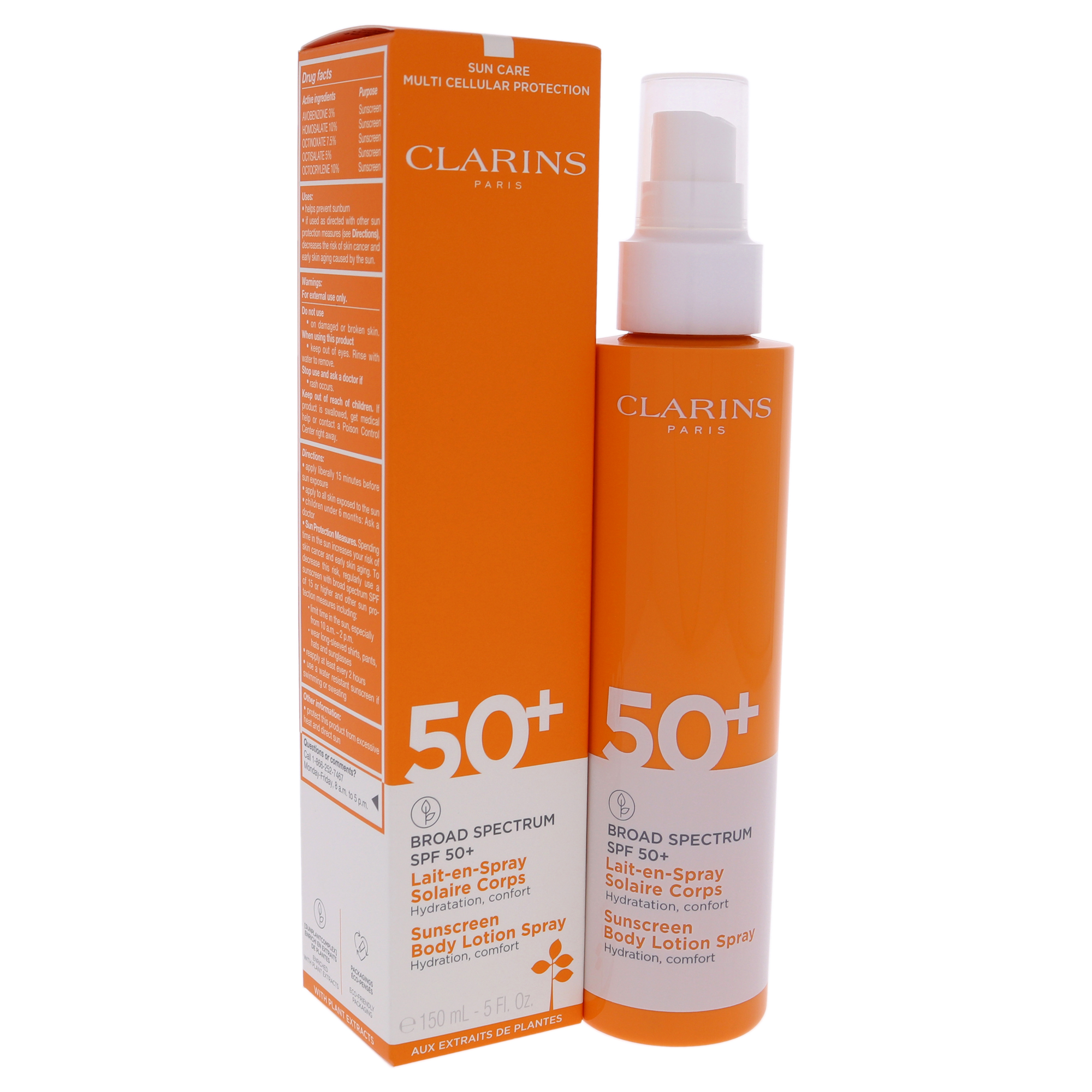 Foto 4 pulgar | Loción Corporal Con Protección Solar En Aerosol, Spf 50+ Clarins, Unisex, 150 Ml - Venta Internacional.