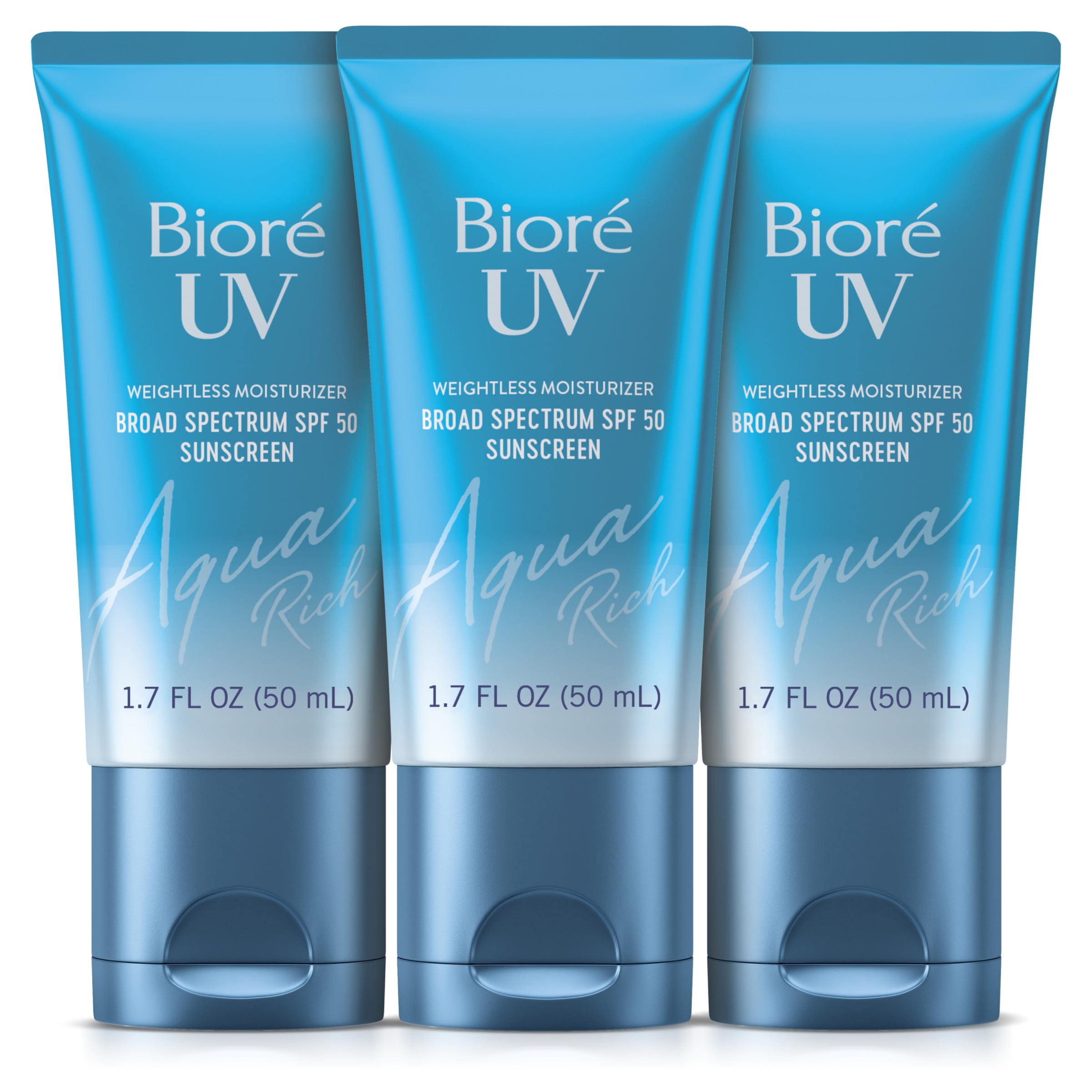 Foto 2 pulgar | Protector Solar Bioré Uv Aqua Rich Spf 50 Pa++++ 50 Ml, Paquete De 3 - Venta Internacional.