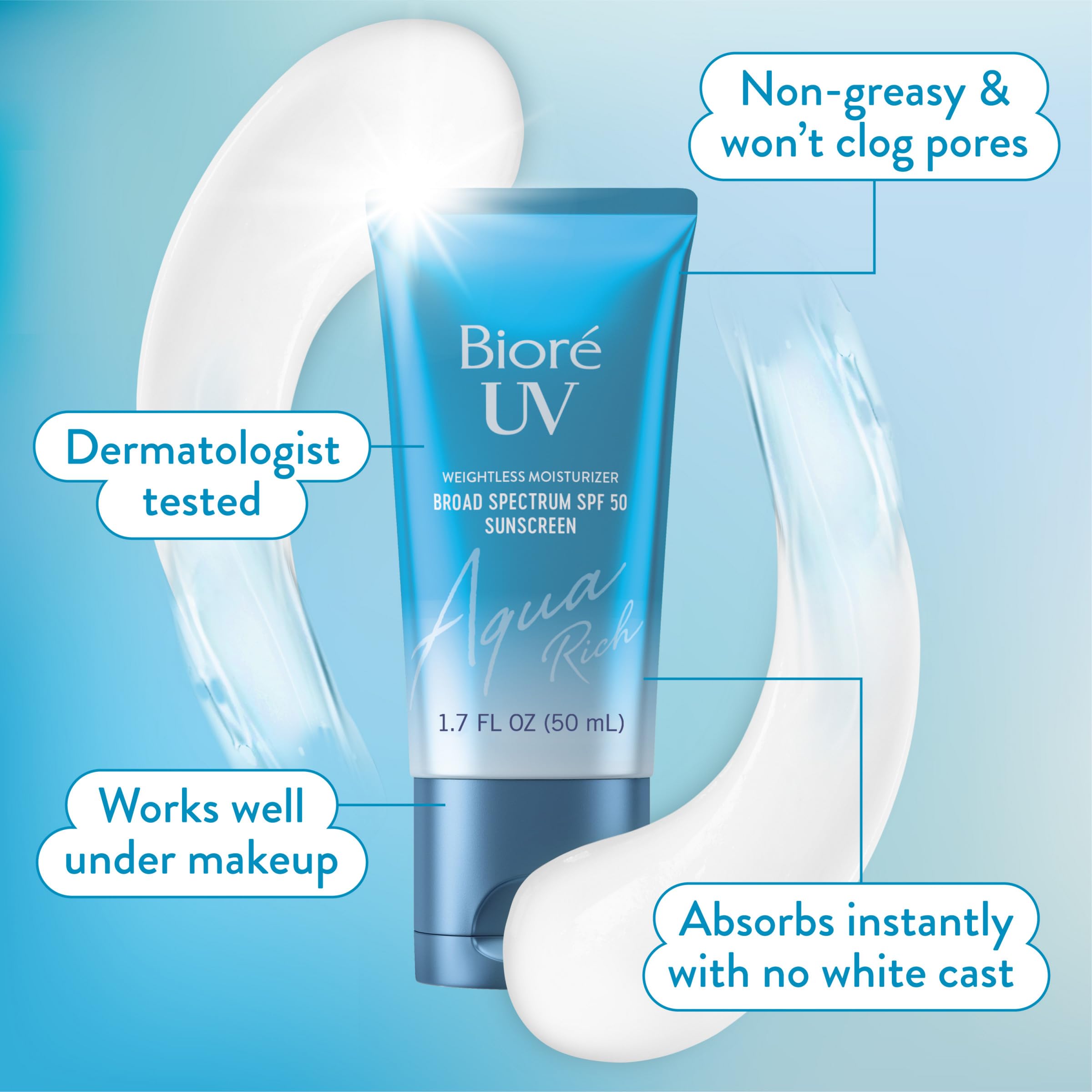 Foto 3 pulgar | Protector Solar Bioré Uv Aqua Rich Spf 50 Pa++++ 50 Ml, Paquete De 3 - Venta Internacional.
