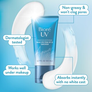Foto 2 | Protector Solar Bioré Uv Aqua Rich Spf 50 Pa++++ 50 Ml, Paquete De 3 - Venta Internacional.