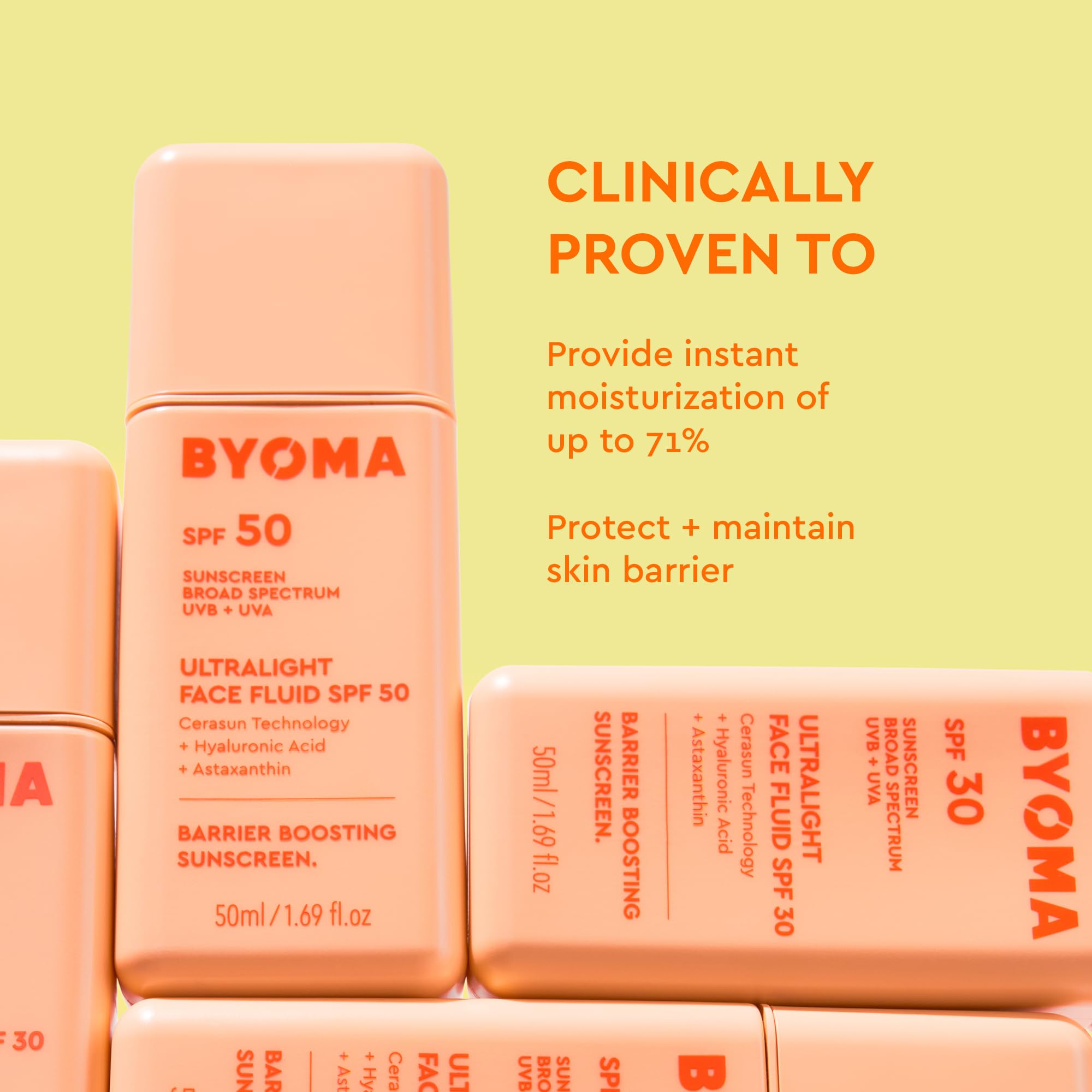 Foto 5 pulgar | Protector Solar Byoma Spf 50 Fluido Facial 50 Ml Luminous Glow - Venta Internacional.