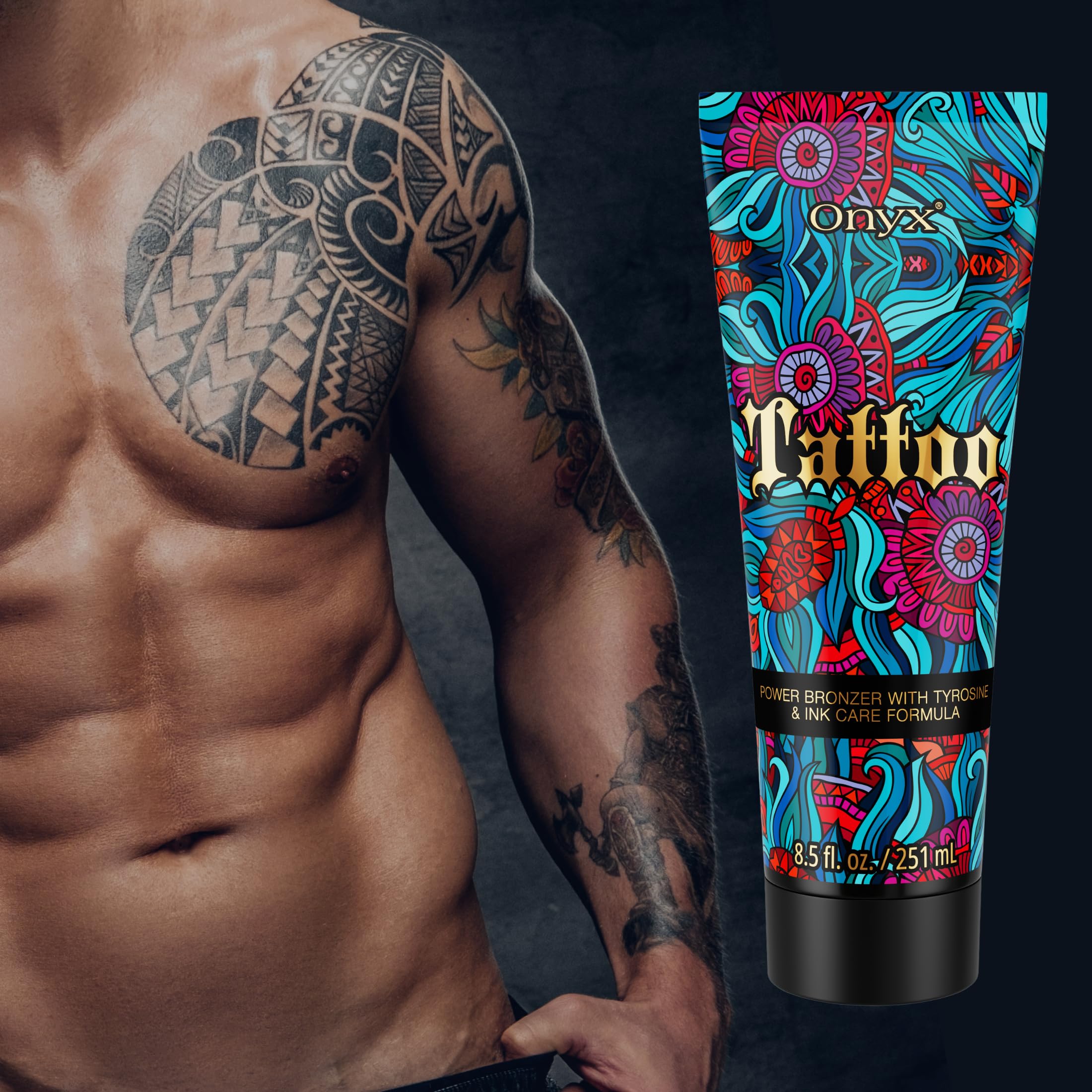 Foto 8 pulgar | Loción Bronceadora Onyx Tattoo, Protección Contra La Decoloración, 250 Ml - Venta Internacional.