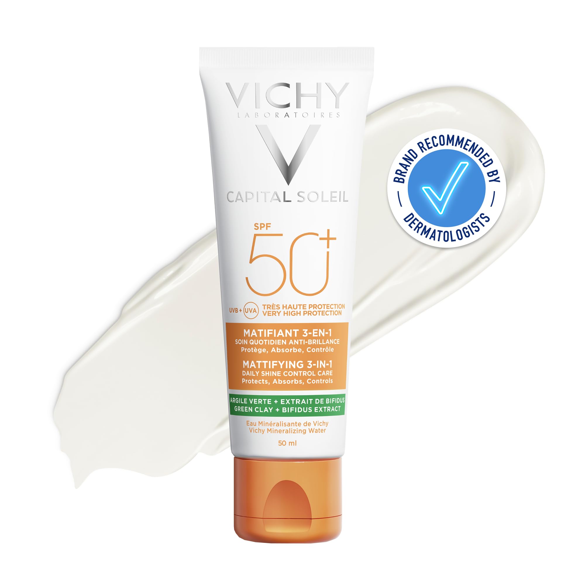 Protector Solar Vichy Capital Soleil, Tratamiento Mate 3 En 1, 50 Ml, Spf50+ - Venta Internacional.