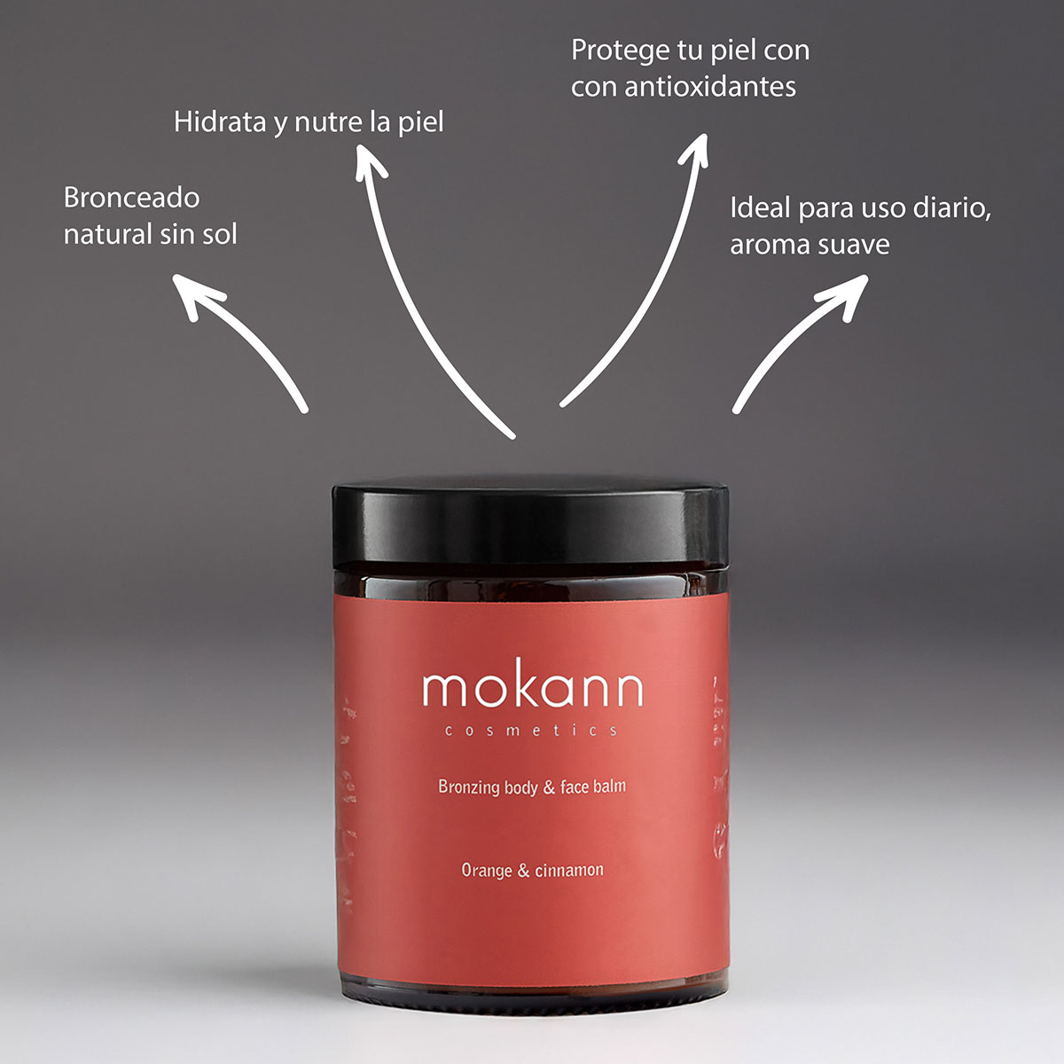 Foto 3 pulgar | Bronceador Corporal Mokann Canela Y Naranja Natural 180ml