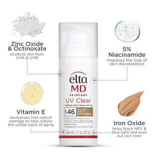 Foto 2 | Protector Solar Eltamd Uv, Transparente, Teñido Profundo, Spf 46, 50 Ml - Venta Internacional.
