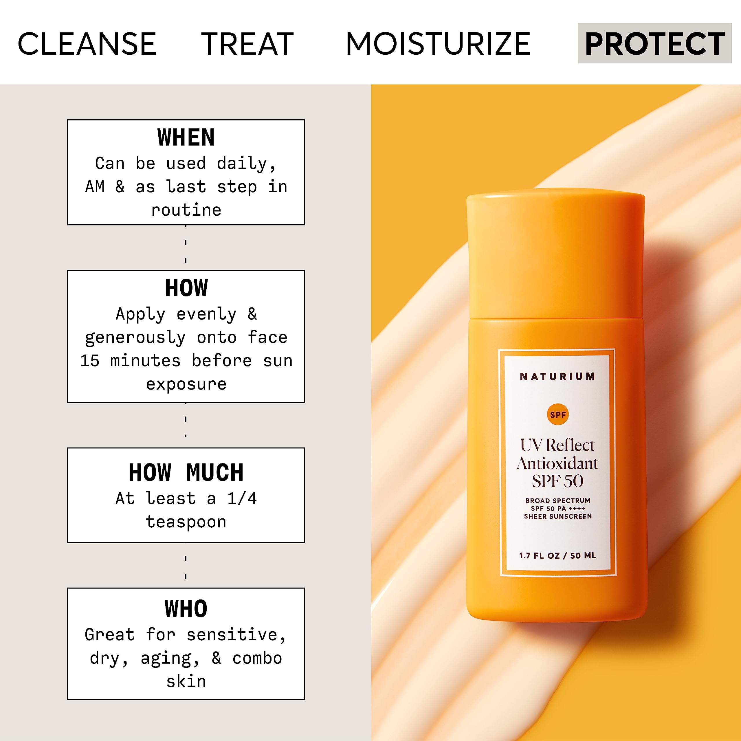 Foto 3 pulgar | Protector Solar Naturium Uv Reflect Antioxidante Spf 50 50 Ml - Venta Internacional.