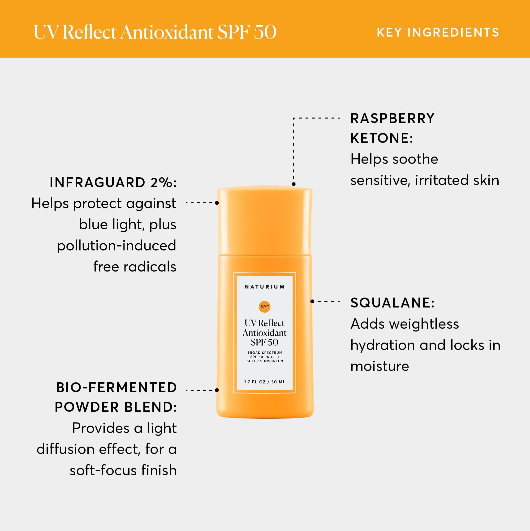 Foto 4 pulgar | Protector Solar Naturium Uv Reflect Antioxidante Spf 50 50 Ml - Venta Internacional.
