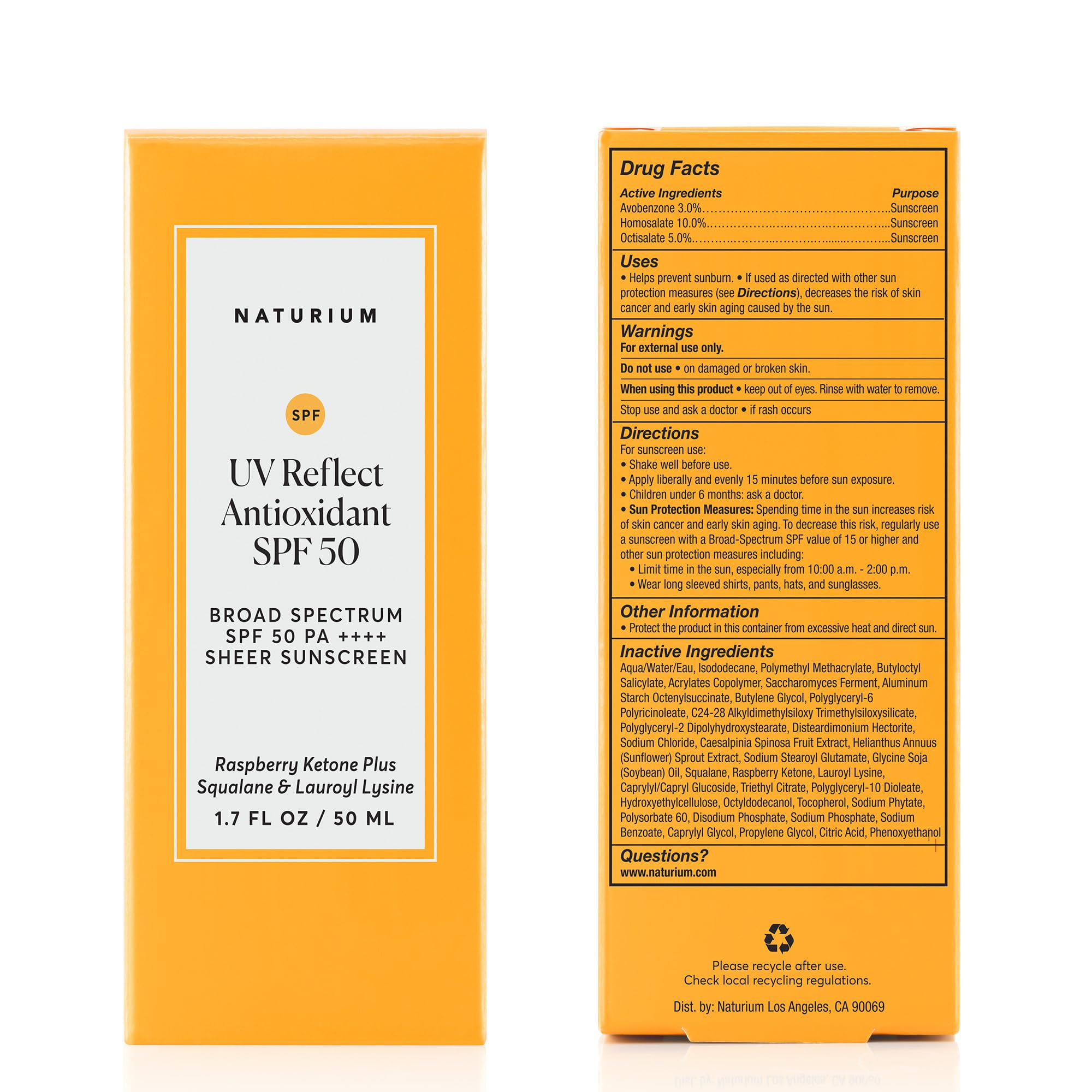 Foto 7 | Protector Solar Naturium Uv Reflect Antioxidante Spf 50 50 Ml - Venta Internacional.