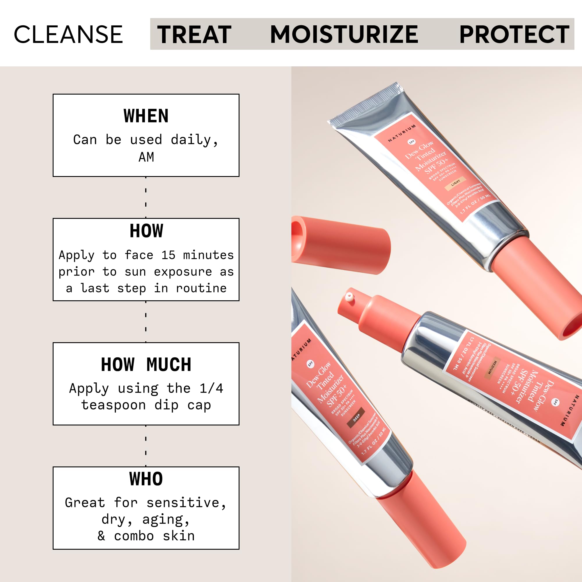 Foto 3 pulgar | Protector Solar Hidratante Naturium Dew-glow Spf 50+ 50 Ml - Venta Internacional.