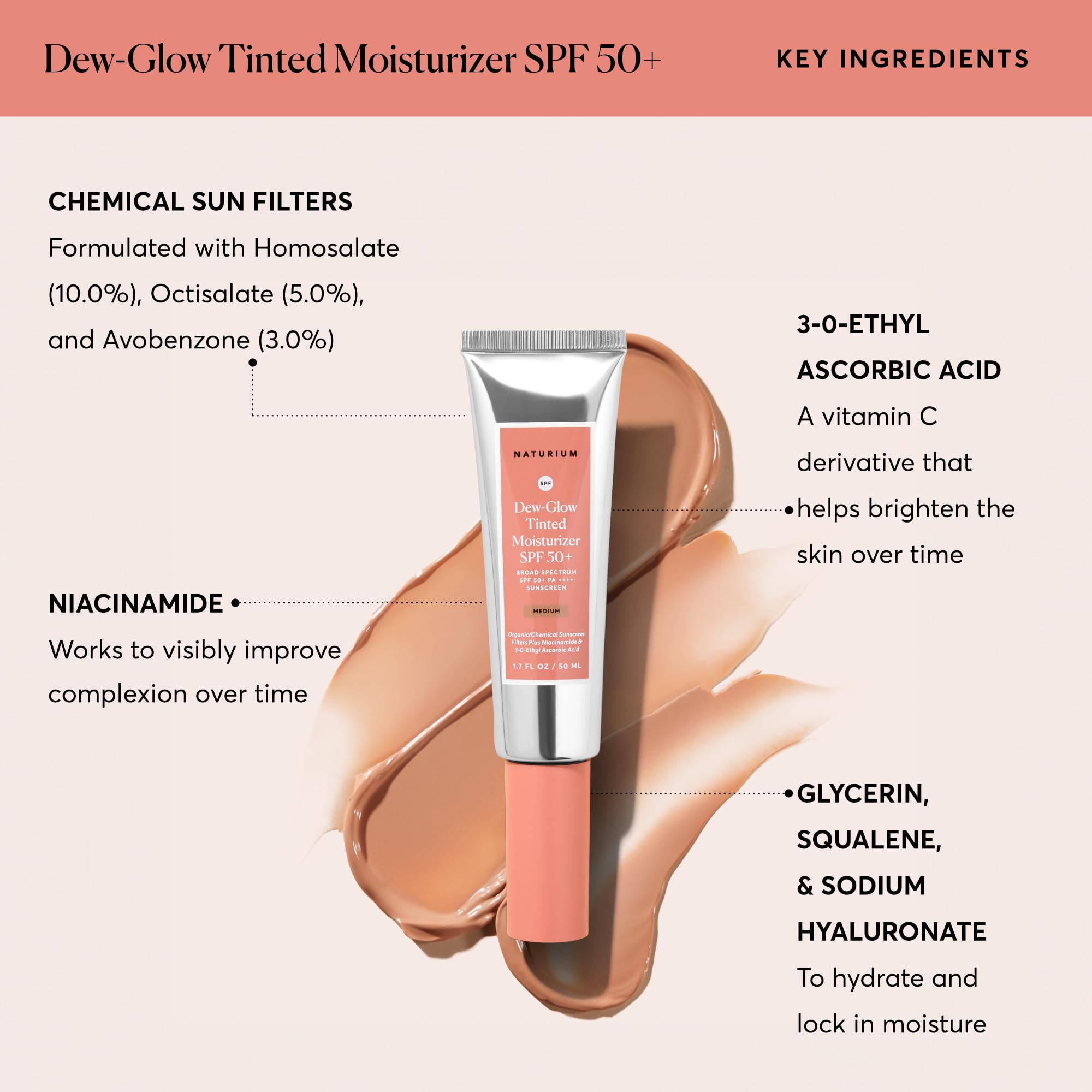 Foto 7 pulgar | Protector Solar Hidratante Naturium Dew-glow Spf 50+ Medium 50 Ml - Venta Internacional.