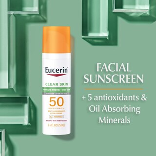 Foto 3 | Protector Solar Eucerin Sun Clear Skin Spf 50 Face 75 Ml - Venta Internacional.