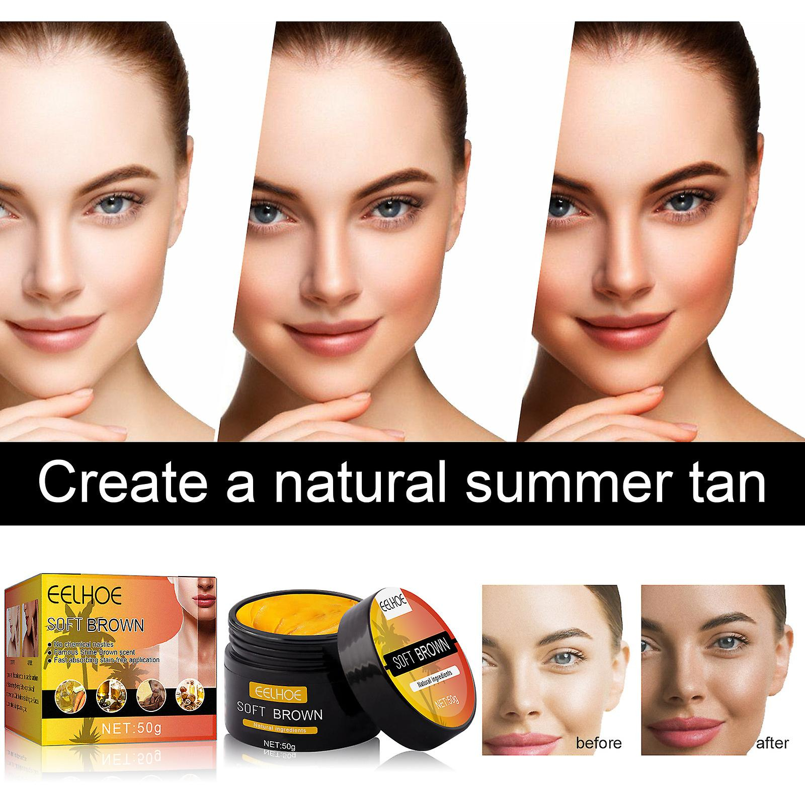 Foto 3 pulgar | Crema Potenciadora De Bronceado Huoguo Para Interiores Y Exteriores Con Color Verde Natural - Venta Internacional.