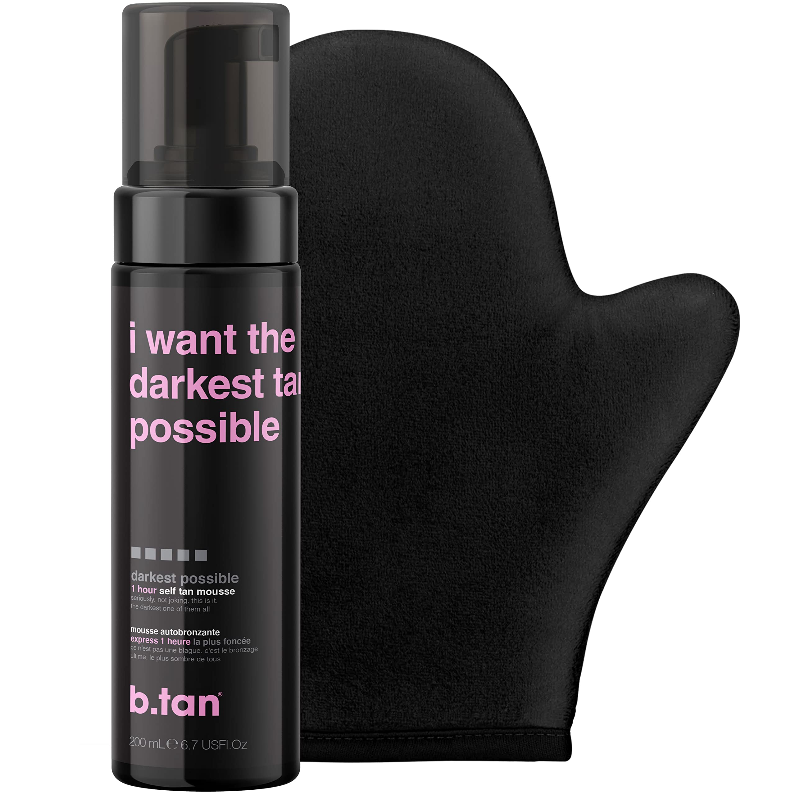 Foto 2 pulgar | Kit Autobronceador B.tan Dark Darkest Mousse Bronceadora 200 Ml - Venta Internacional.