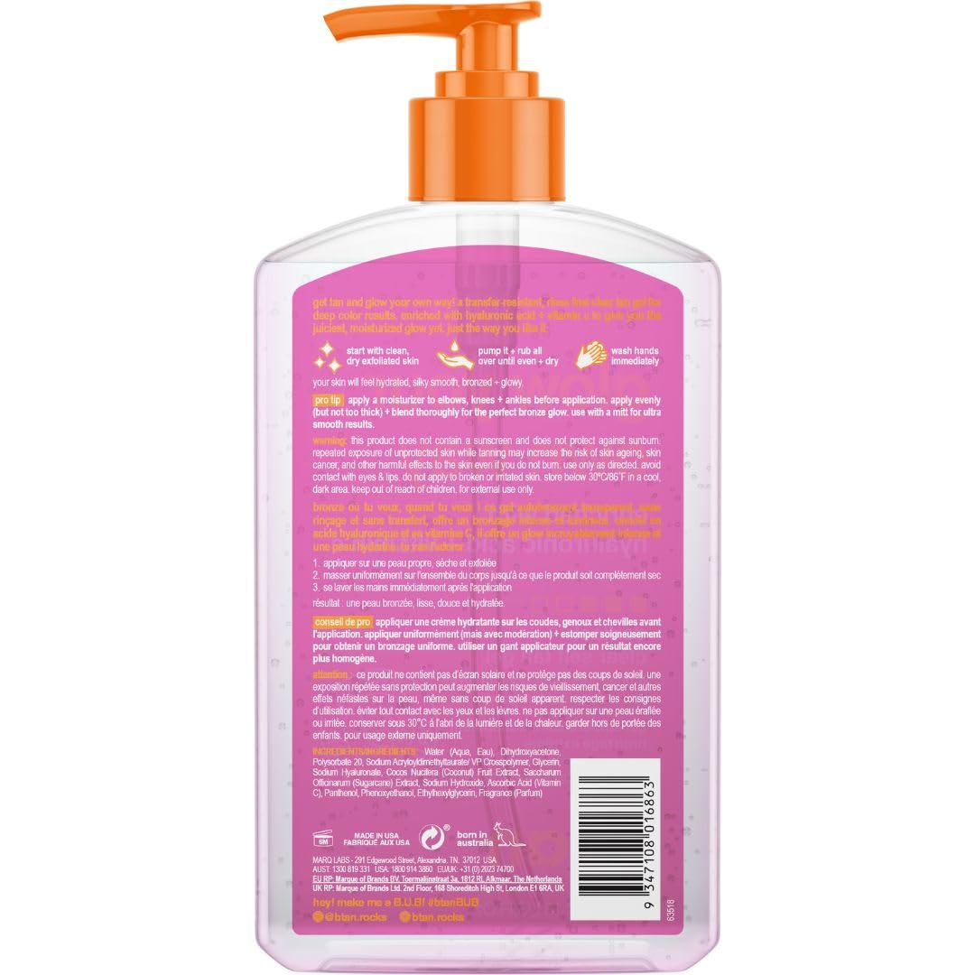 Foto 2 pulgar | Gel Autobronceador B.tan Best Clear Glow Your Own Way 480 ml - Venta Internacional