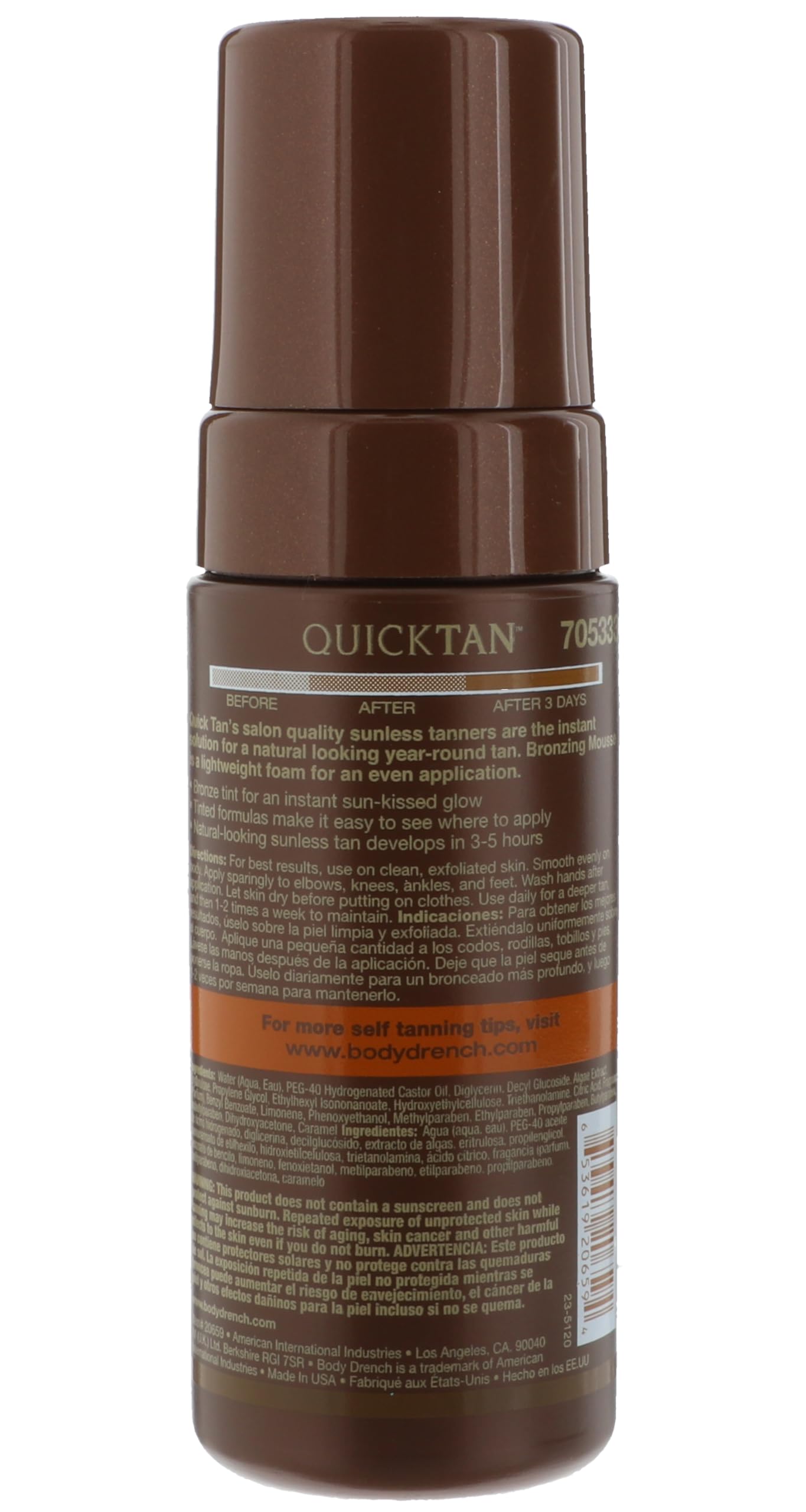 Foto 8 pulgar | Mousse Bronceadora Instantánea Self-tanner Body Drench Quick Tan, 125 Ml - Venta Internacional.