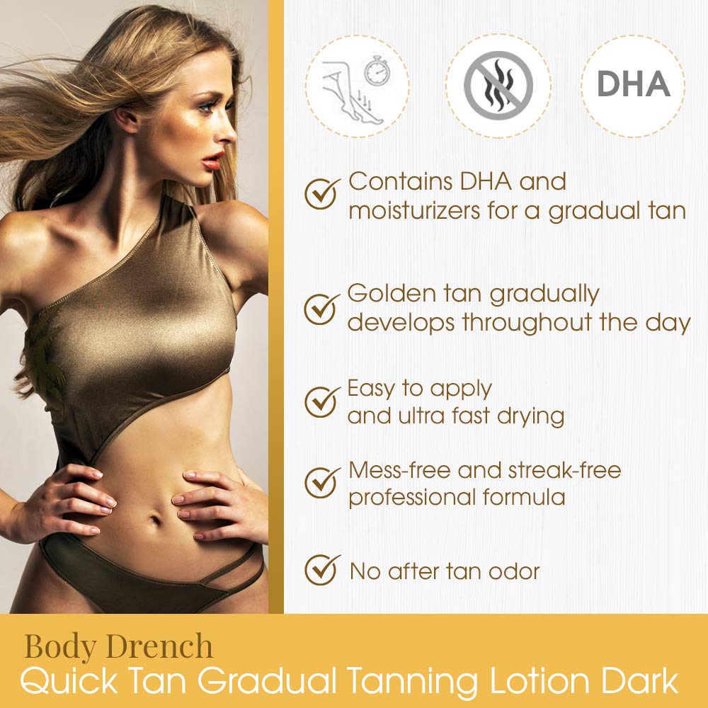 Foto 5 pulgar | Loción Bronceadora/bronceadora Body Drench Quick Tan Dark 240 Ml - Venta Internacional.
