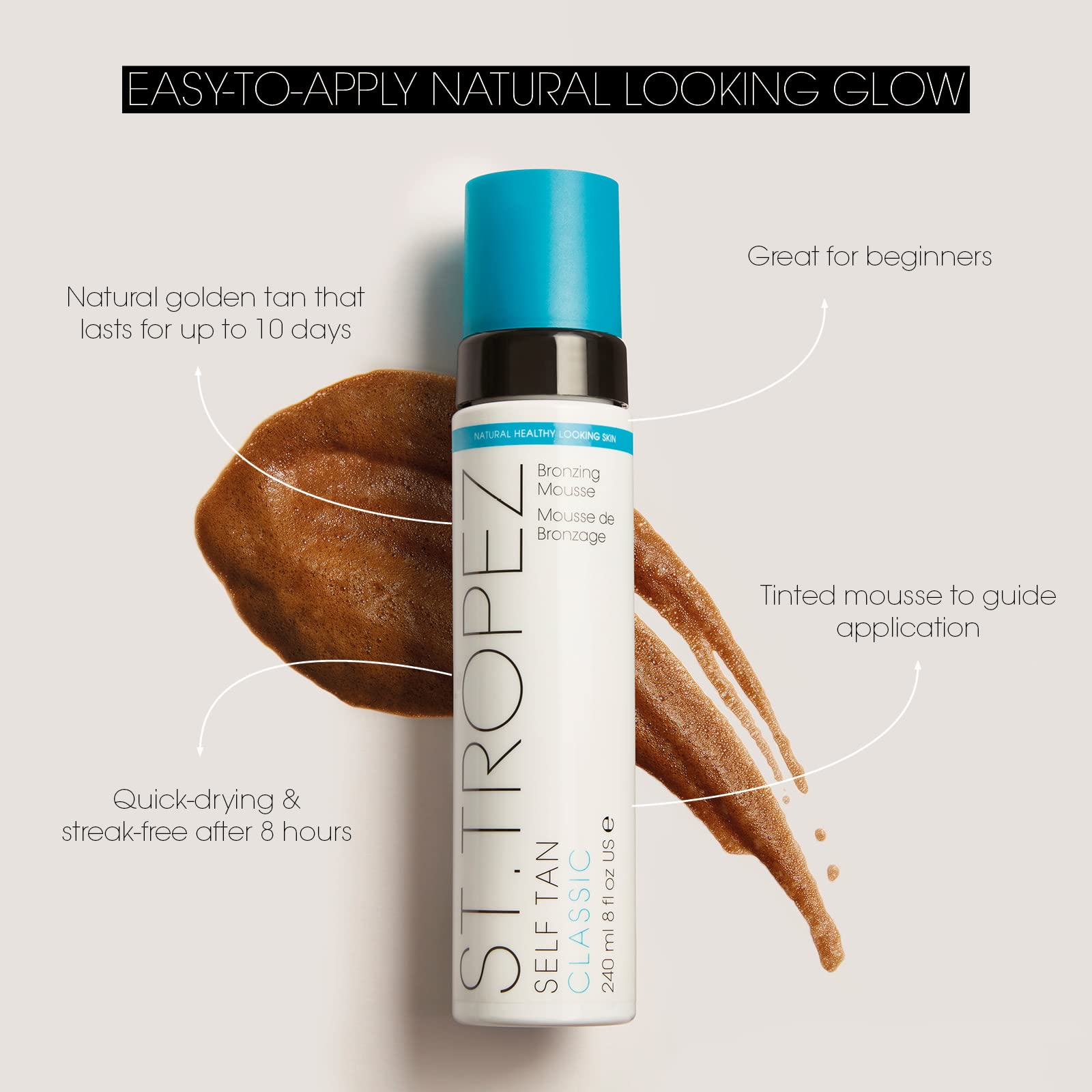 Foto 3 pulgar | Mousse Bronceadora Clásica Self Tanner St. Tropez, 240 Ml, Vegana - Venta Internacional.