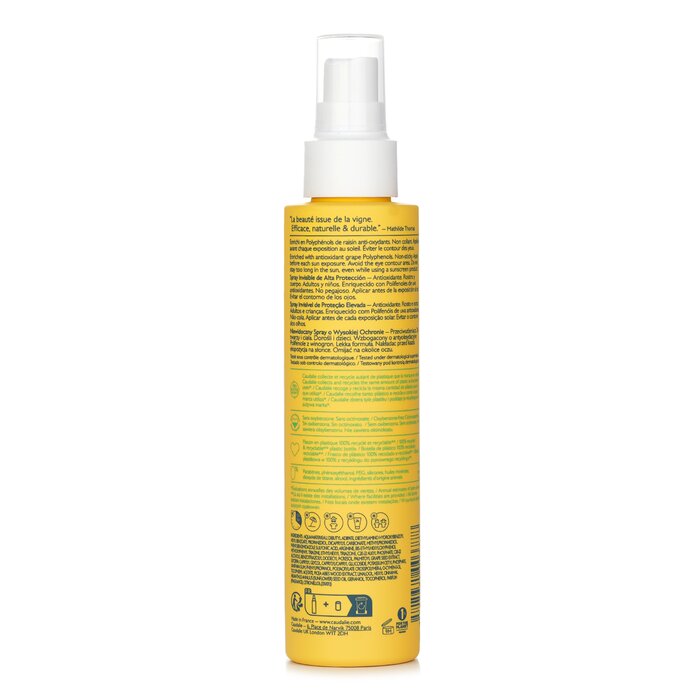 Foto 5 pulgar | Protector Solar En Aerosol Caudalie Vinosun Protect Spf30 Para Personas Sensibles - Venta Internacional.