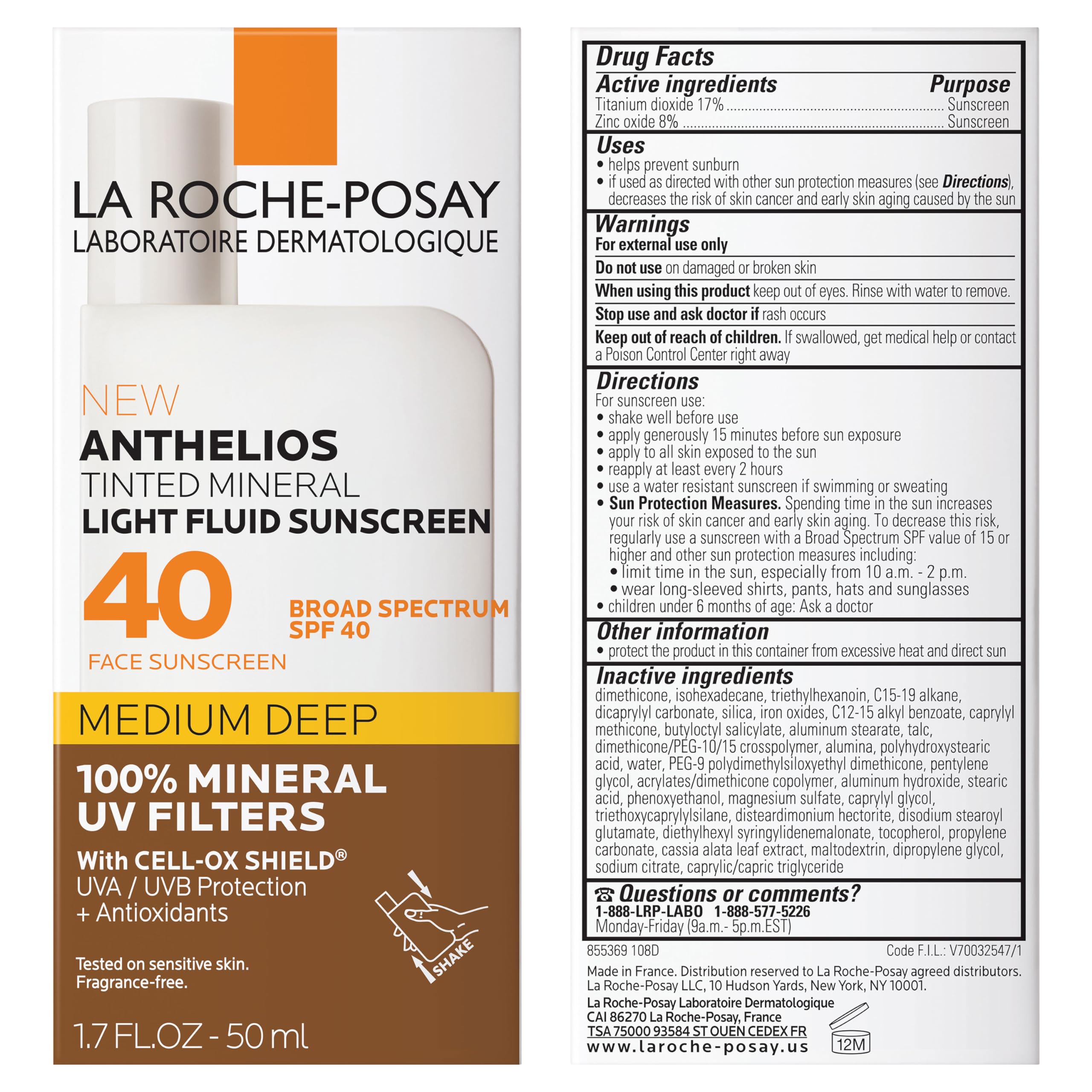 Foto 7 | Protector Solar La Roche-posay Anthelios Con Color Spf 40 50 Ml - Venta Internacional.