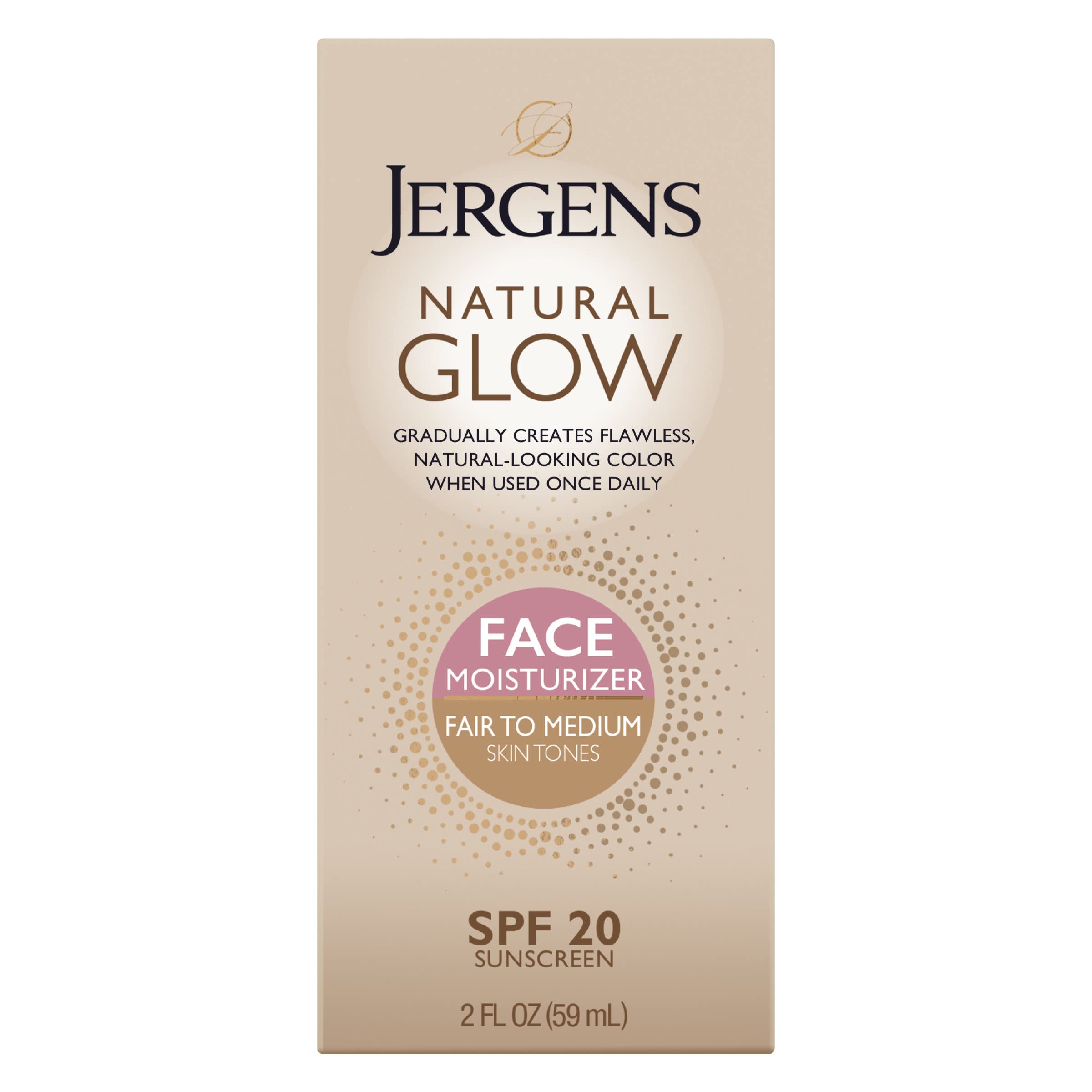 Foto 2 pulgar | Crema Hidratante Jergens Natural Glow Face Spf 20 60 Ml Fair-medium - Venta Internacional.