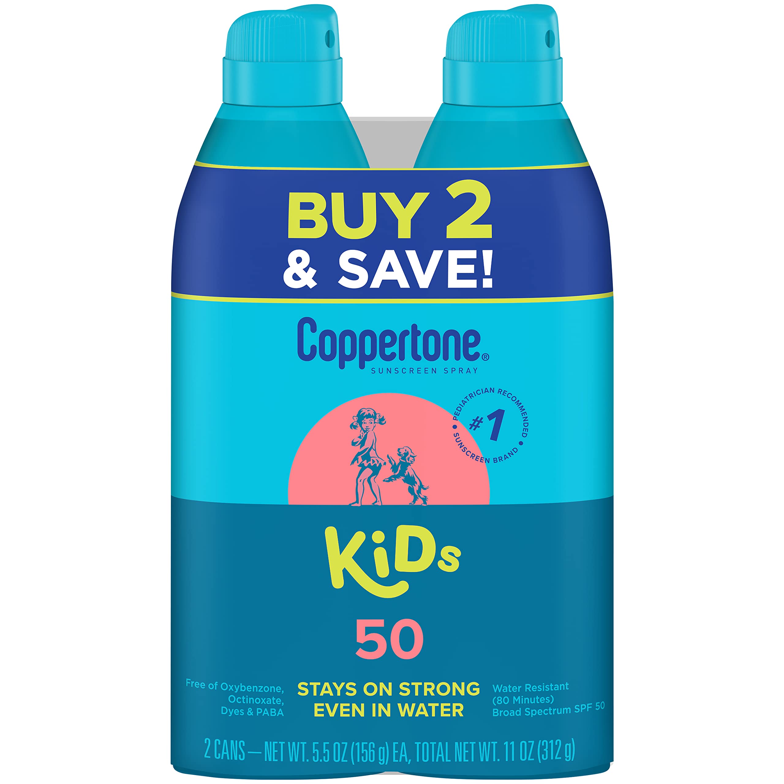 Foto 2 pulgar | Spray De Protección Solar Coppertone Spf 50 Para Niños, 160 Ml (paquete De 2) - Venta Internacional.