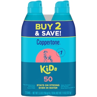 Foto 1 | Spray De Protección Solar Coppertone Spf 50 Para Niños, 160 Ml (paquete De 2) - Venta Internacional.