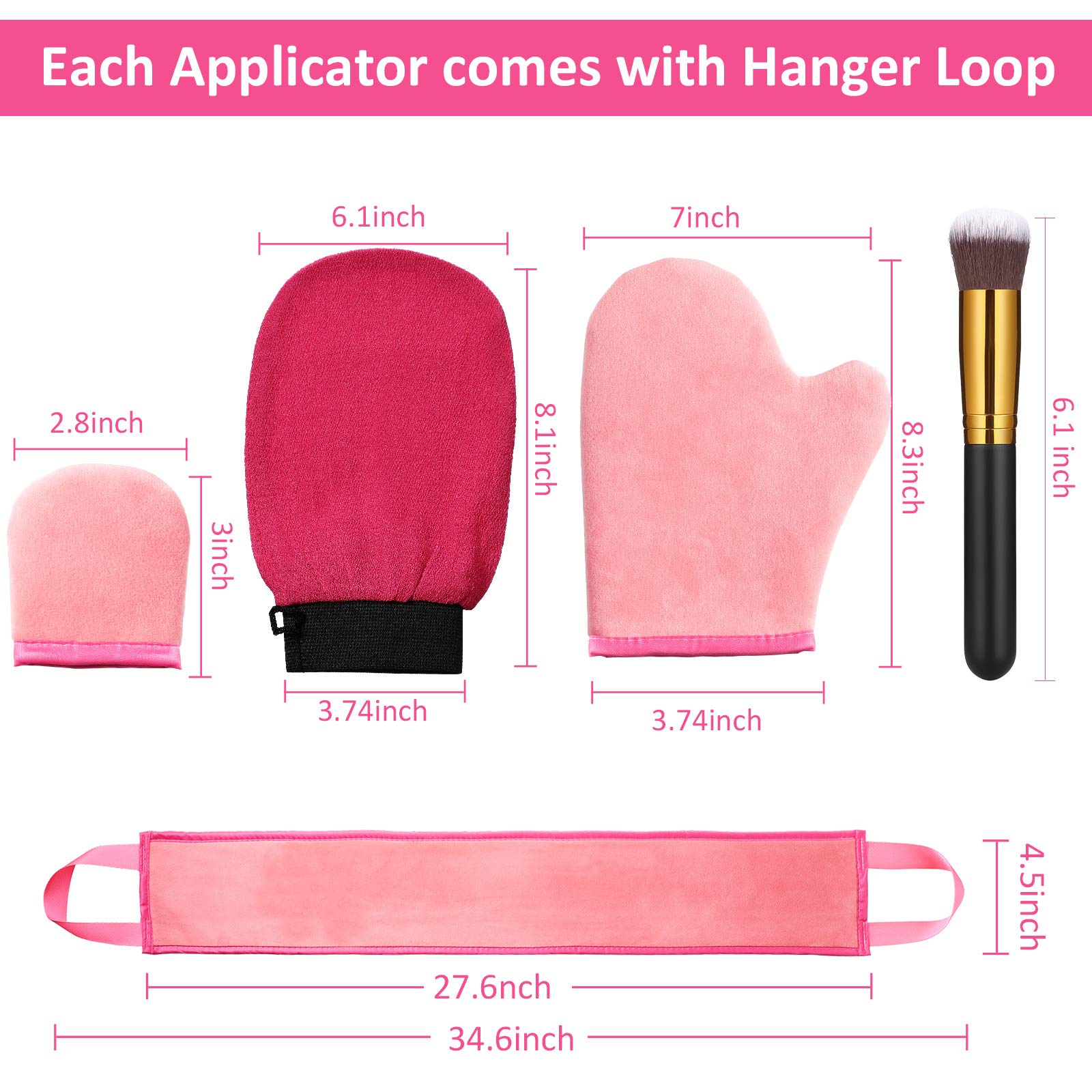 Foto 3 pulgar | Kit Aplicador De Guantes Autobronceadores Boao, 5 Piezas (rosa) - Venta Internacional.