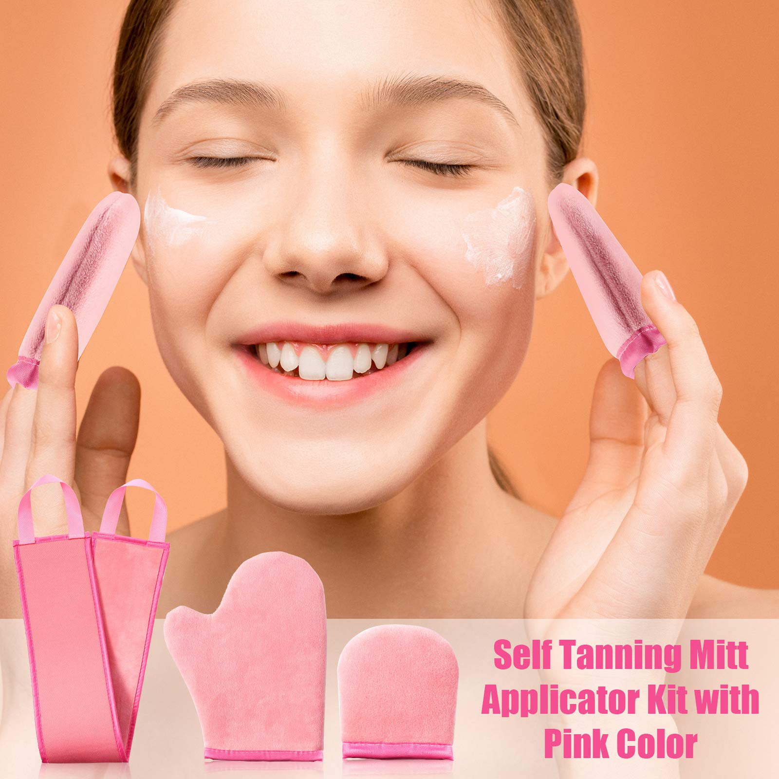 Foto 6 | Kit Aplicador De Guantes Autobronceadores Boao, 5 Piezas (rosa) - Venta Internacional.