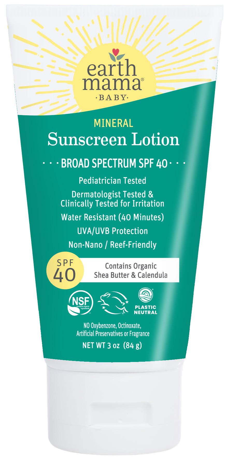 Foto 2 pulgar | Loción De Protección Solar Earth Mama Baby Spf 40 90 Ml Resistente Al Agua - Venta Internacional.