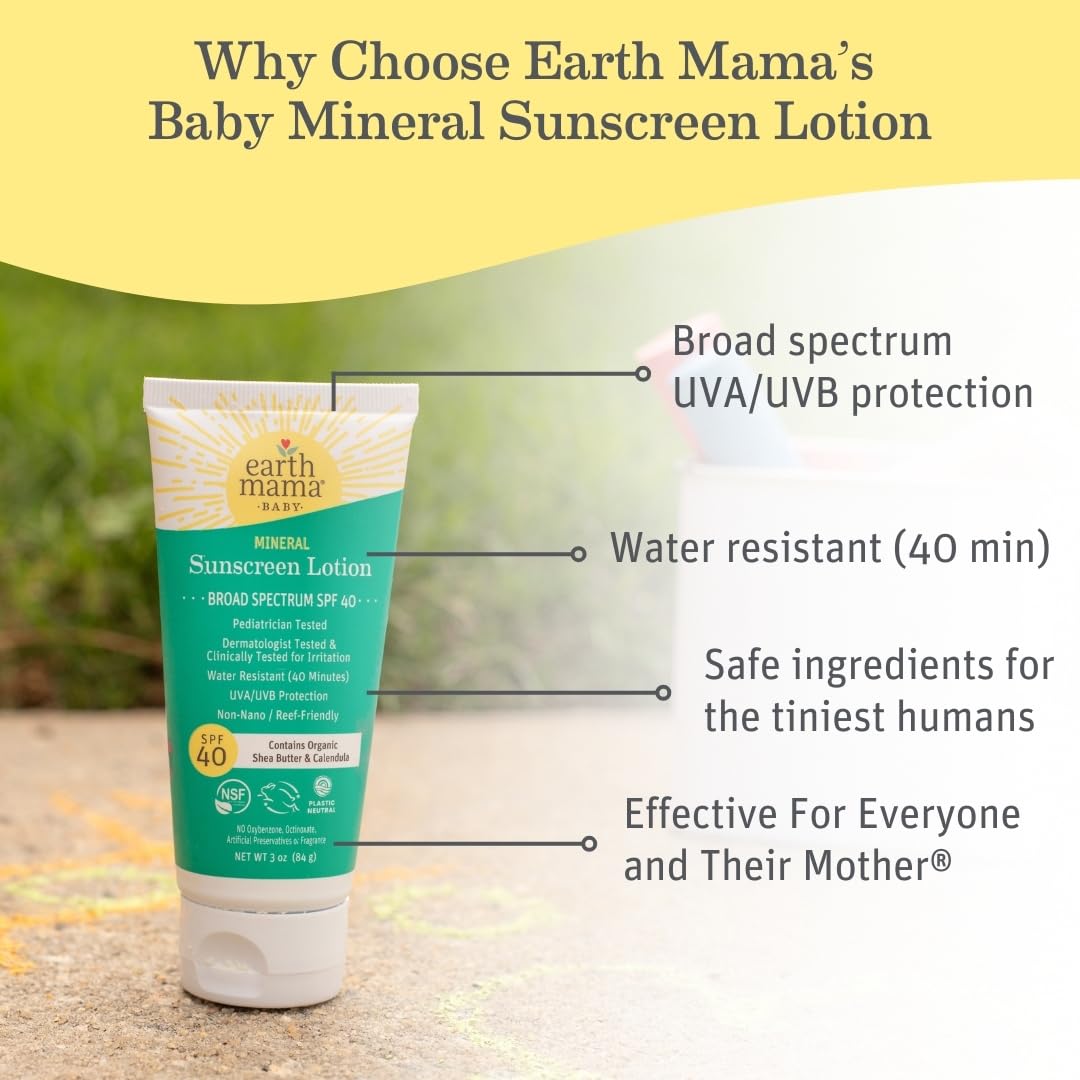 Foto 3 pulgar | Loción De Protección Solar Earth Mama Baby Spf 40 90 Ml Resistente Al Agua - Venta Internacional.
