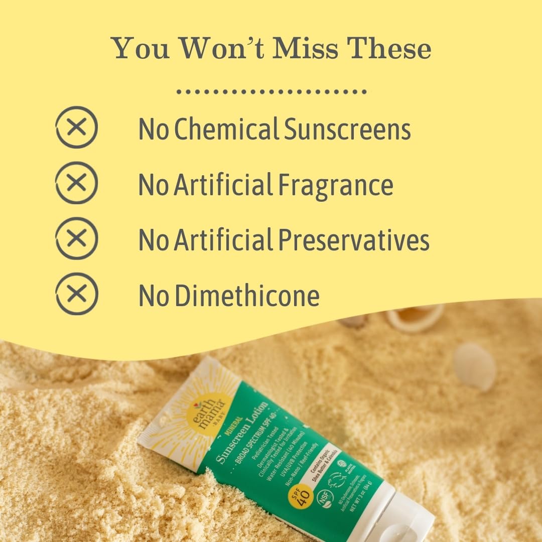 Foto 3 | Loción De Protección Solar Earth Mama Baby Spf 40 90 Ml Resistente Al Agua - Venta Internacional.