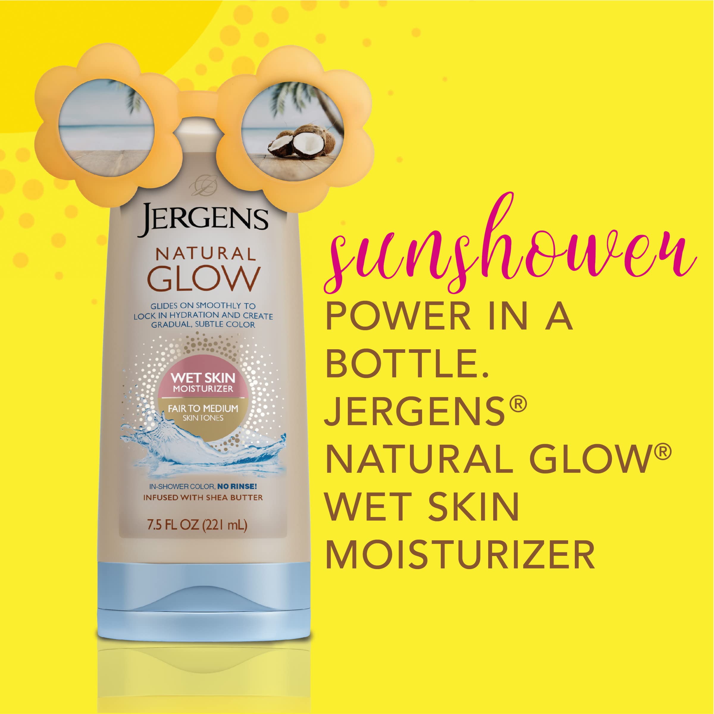 Foto 4 pulgar | Loción De Ducha Jergens Natural Glow Para Piel Clara A Mediana, 220 Ml - Venta Internacional.