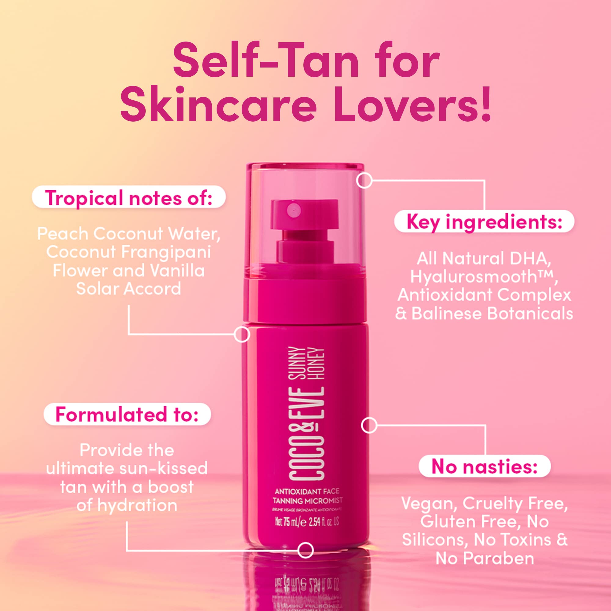 Foto 5 pulgar | Bronceador Facial Micromist Coco & Eve Antioxidant 75ml - Venta Internacional.