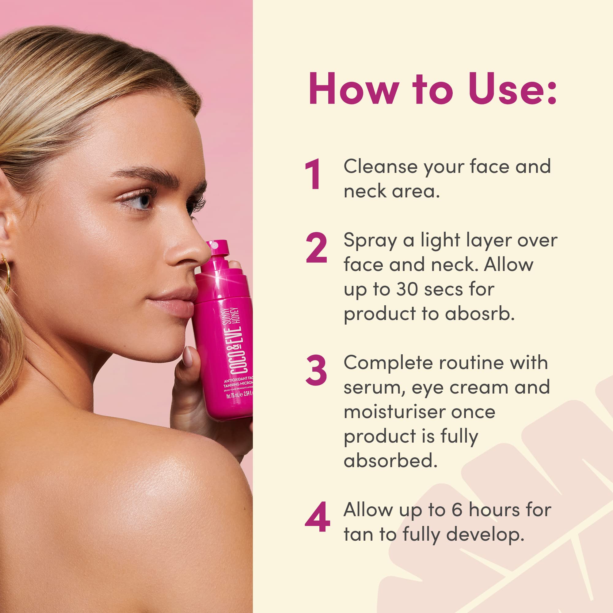 Foto 8 pulgar | Bronceador Facial Micromist Coco & Eve Antioxidant 75ml - Venta Internacional.