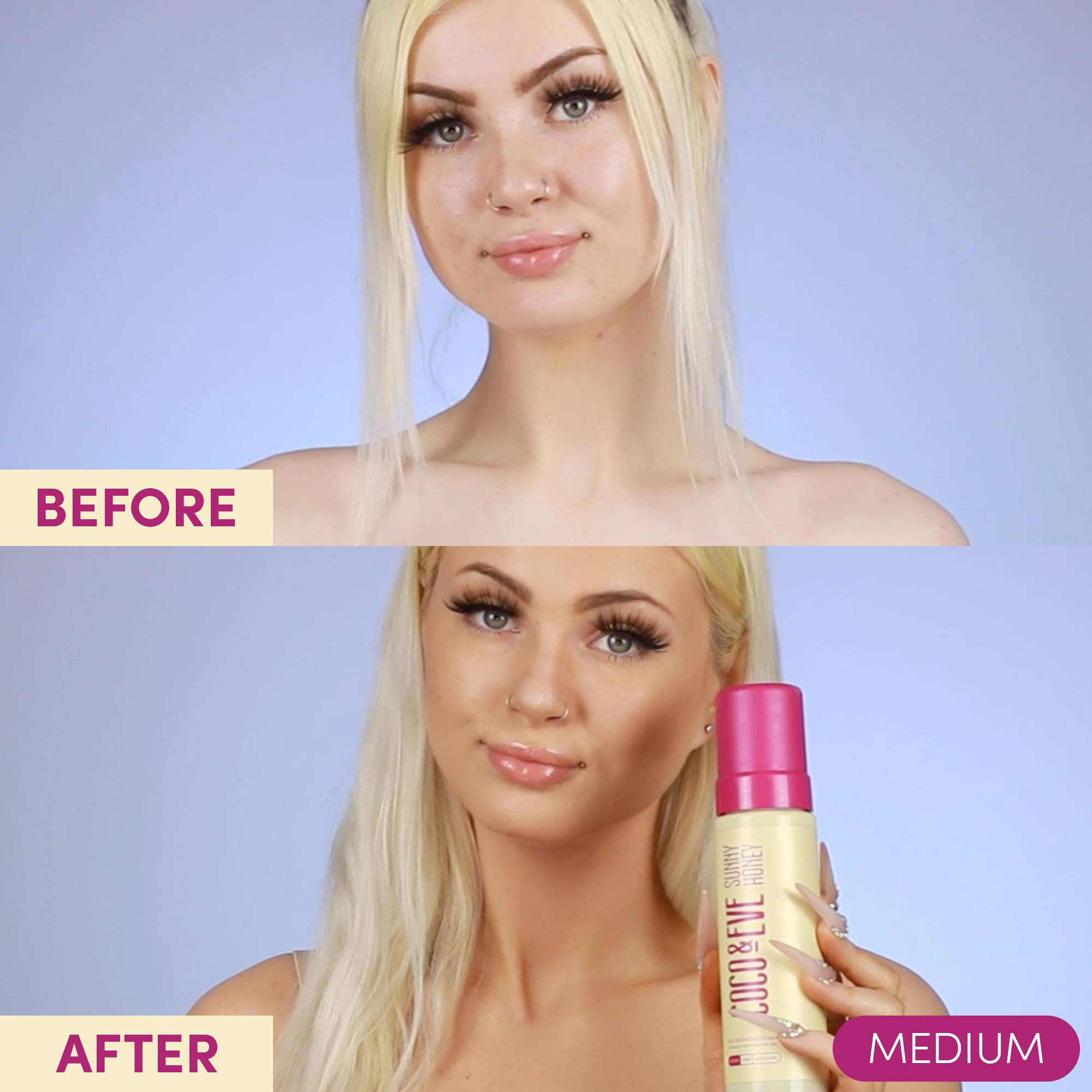 Foto 6 pulgar | Kit De Mousse Autobronceadora Coco & Eve Sunny Honey Bali, 200 Ml - Venta Internacional.