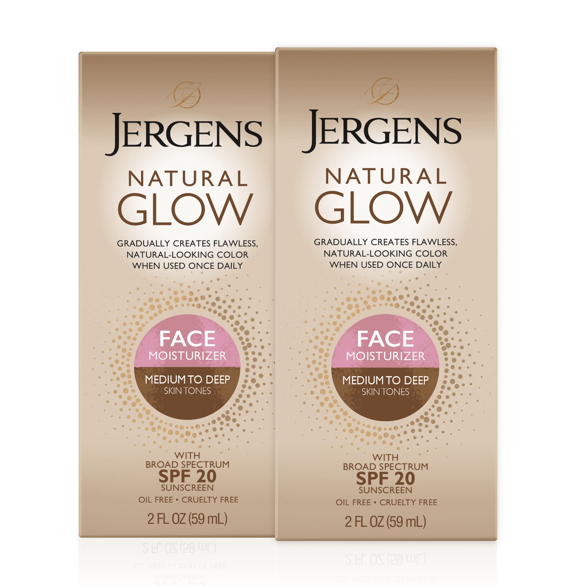 Foto 2 pulgar | Loción Autobronceadora Jergens Natural Glow Face Spf 20 60 Ml - Venta Internacional.