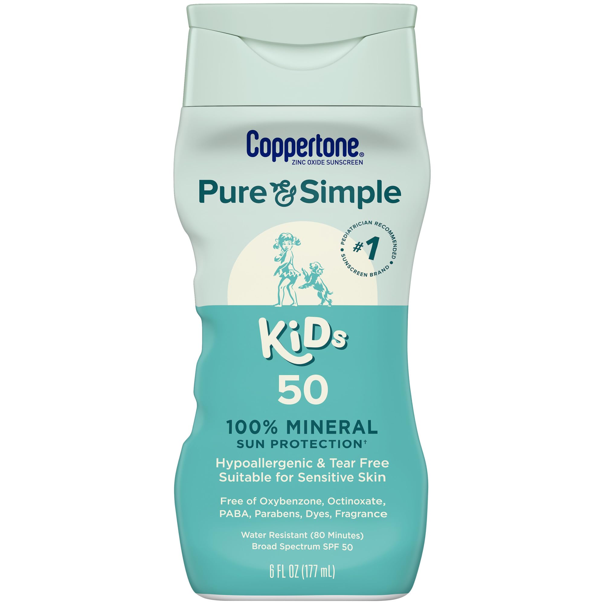 Foto 2 pulgar | Loción De Protección Solar Coppertone Pure And Simple Kids Spf 50 177 Ml - Venta Internacional.