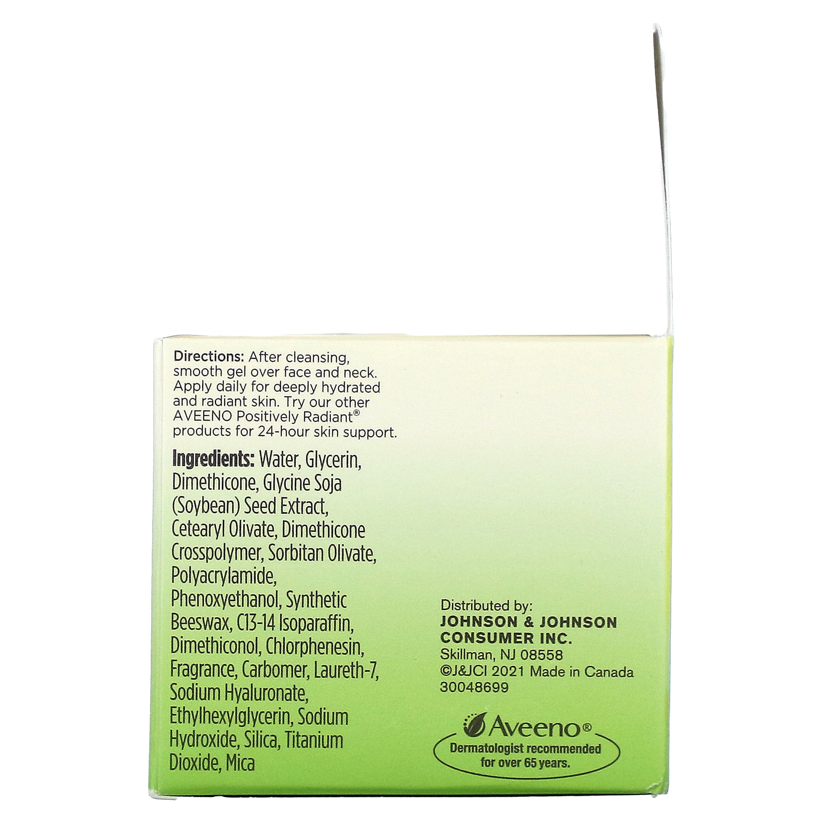 Foto 4 pulgar | Gel Hidratante Aveeno Positively Radiant 50 Ml - Venta Internacional.