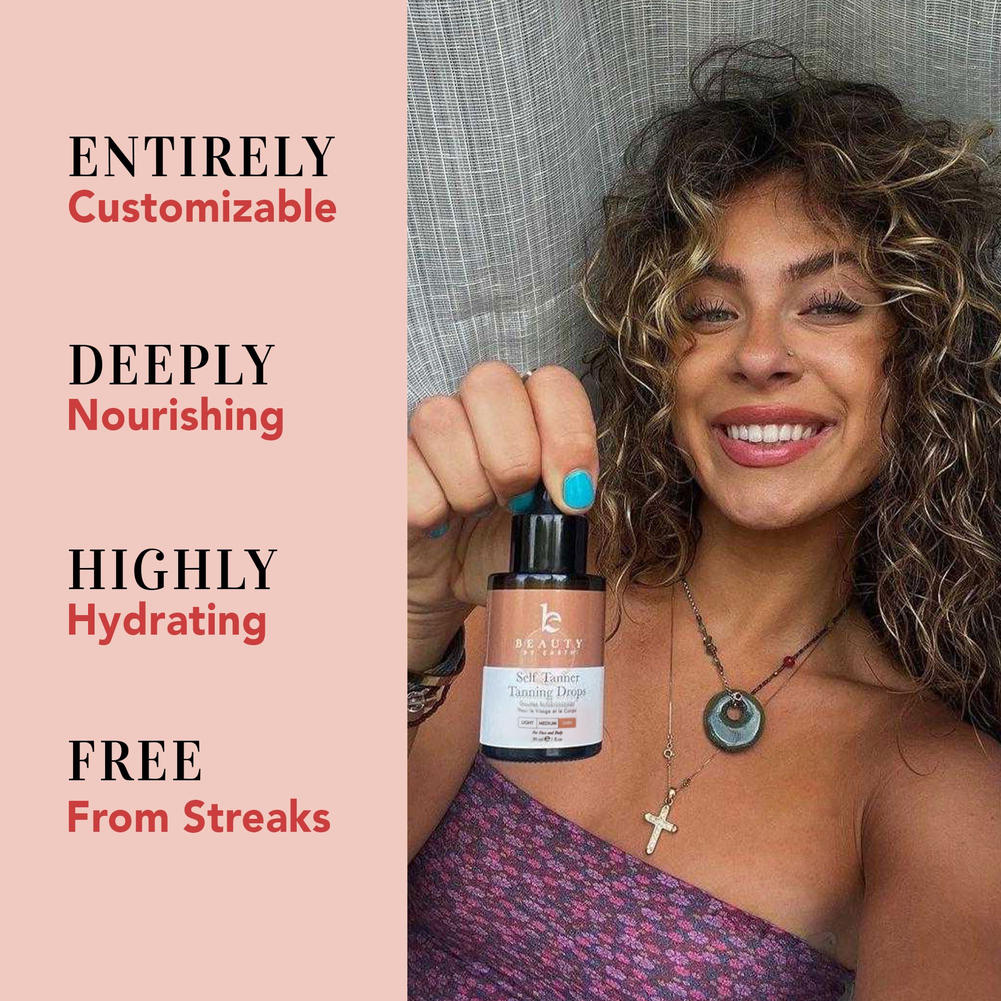 Foto 4 pulgar | Gotas Autobronceadoras Beauty By Earth Ultra Dark Para Rostro - Venta Internacional.