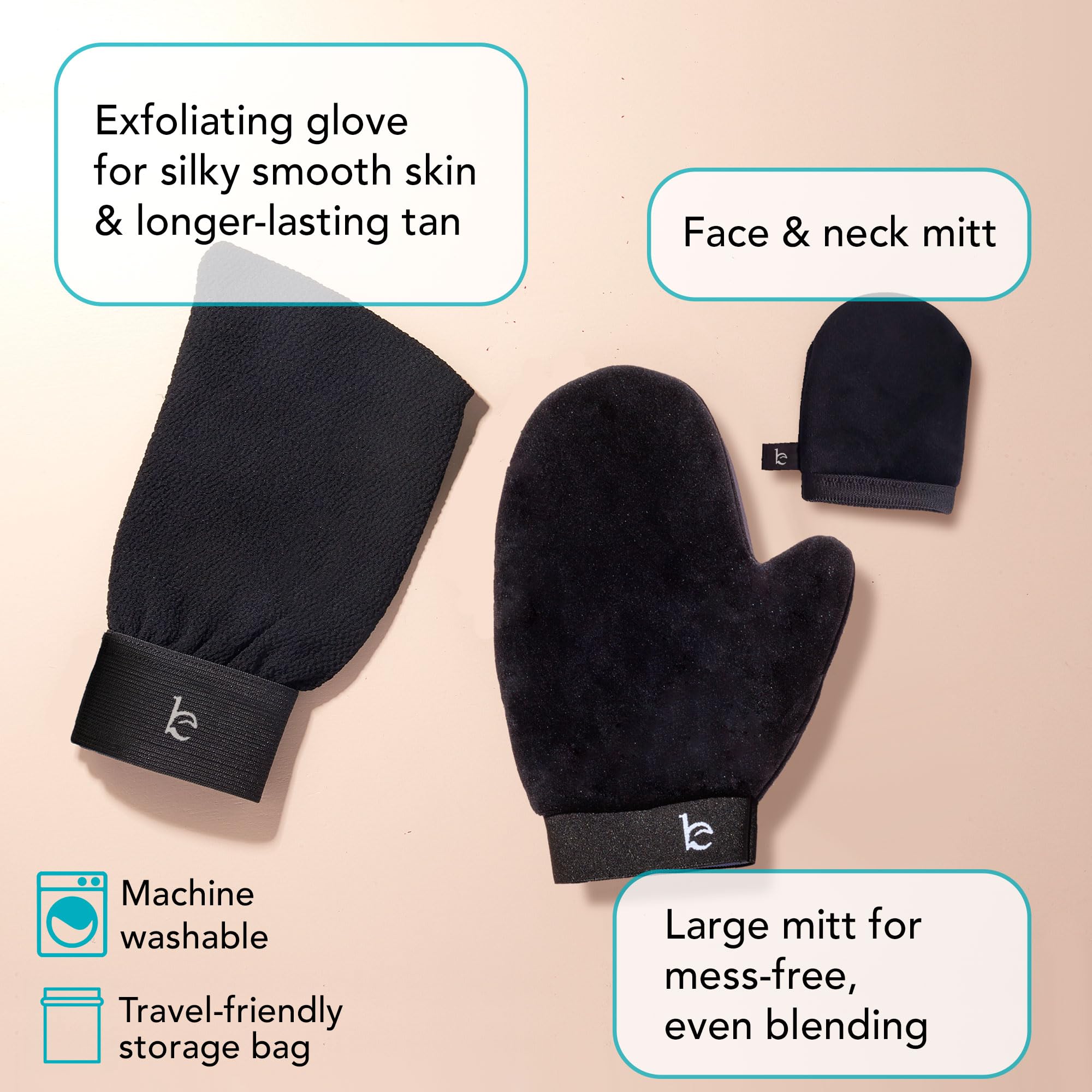 Foto 4 pulgar | Set De Guantes Bronceadores Beauty By Earth Self Tanner Con Exfoliante - Venta Internacional.