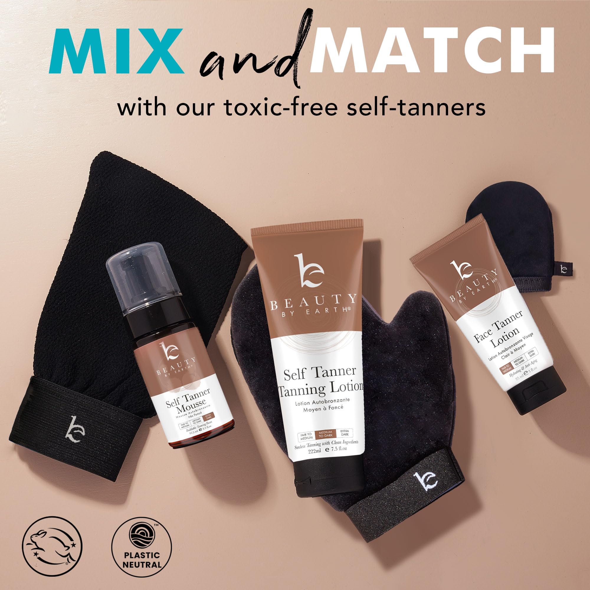 Foto 8 pulgar | Set De Guantes Bronceadores Beauty By Earth Self Tanner Con Exfoliante - Venta Internacional.
