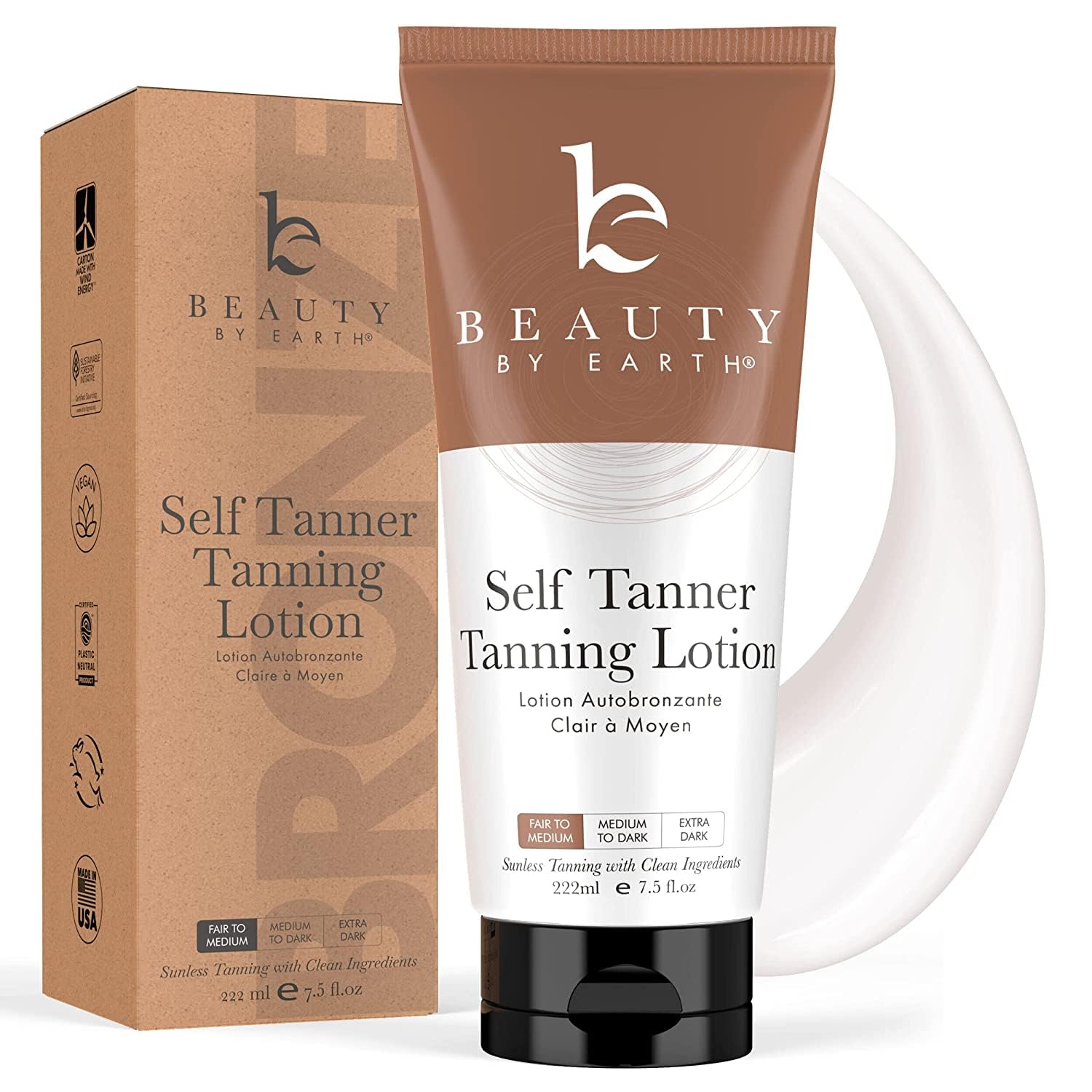 Foto 2 pulgar | Loción Bronceadora Self Tanner Beauty De Earth Natural Organic - Venta Internacional.