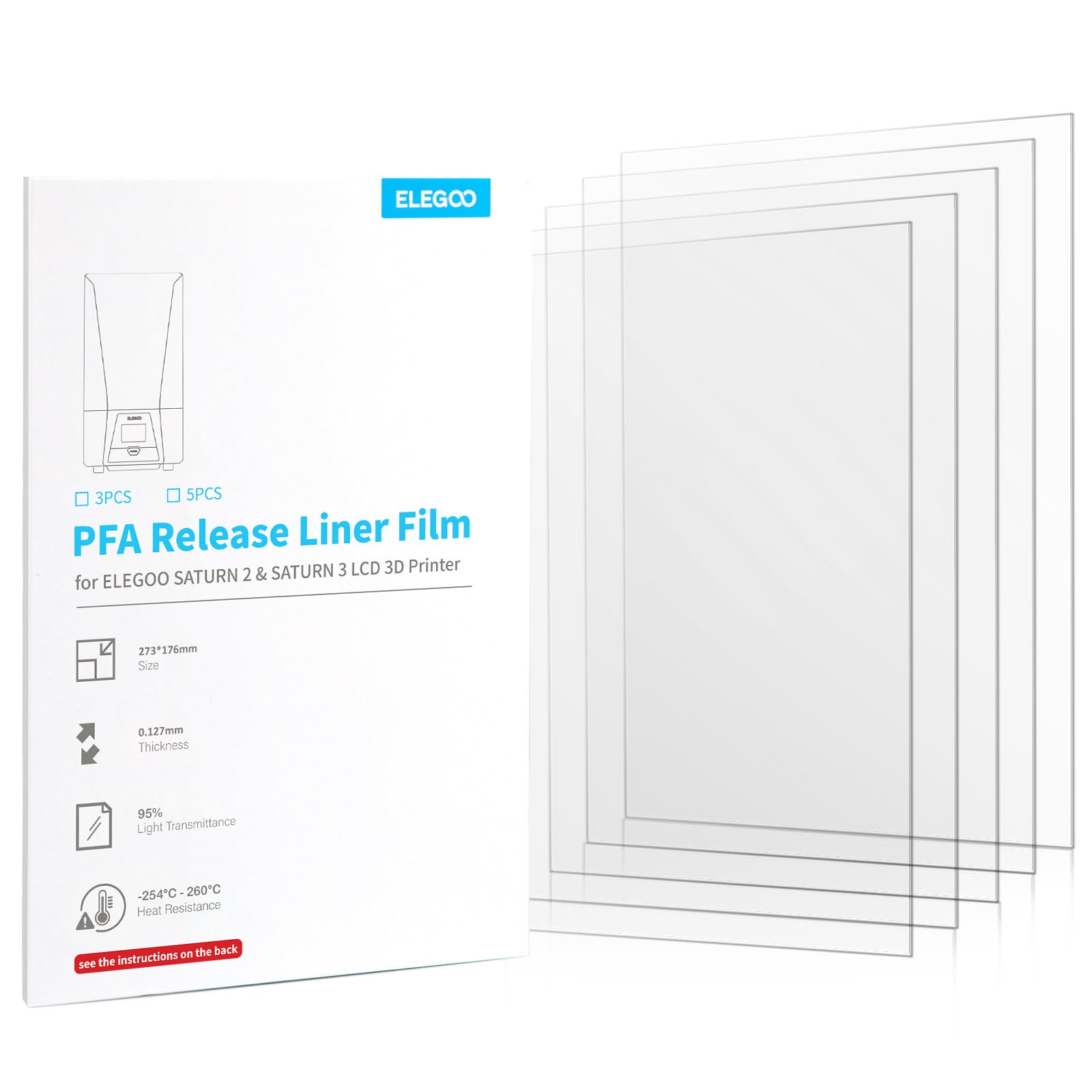 Foto 2 pulgar | Película Pfa Release Liner Para Elegoo Saturn 2/8k/3/4/4 Ultra - Venta Internacional.