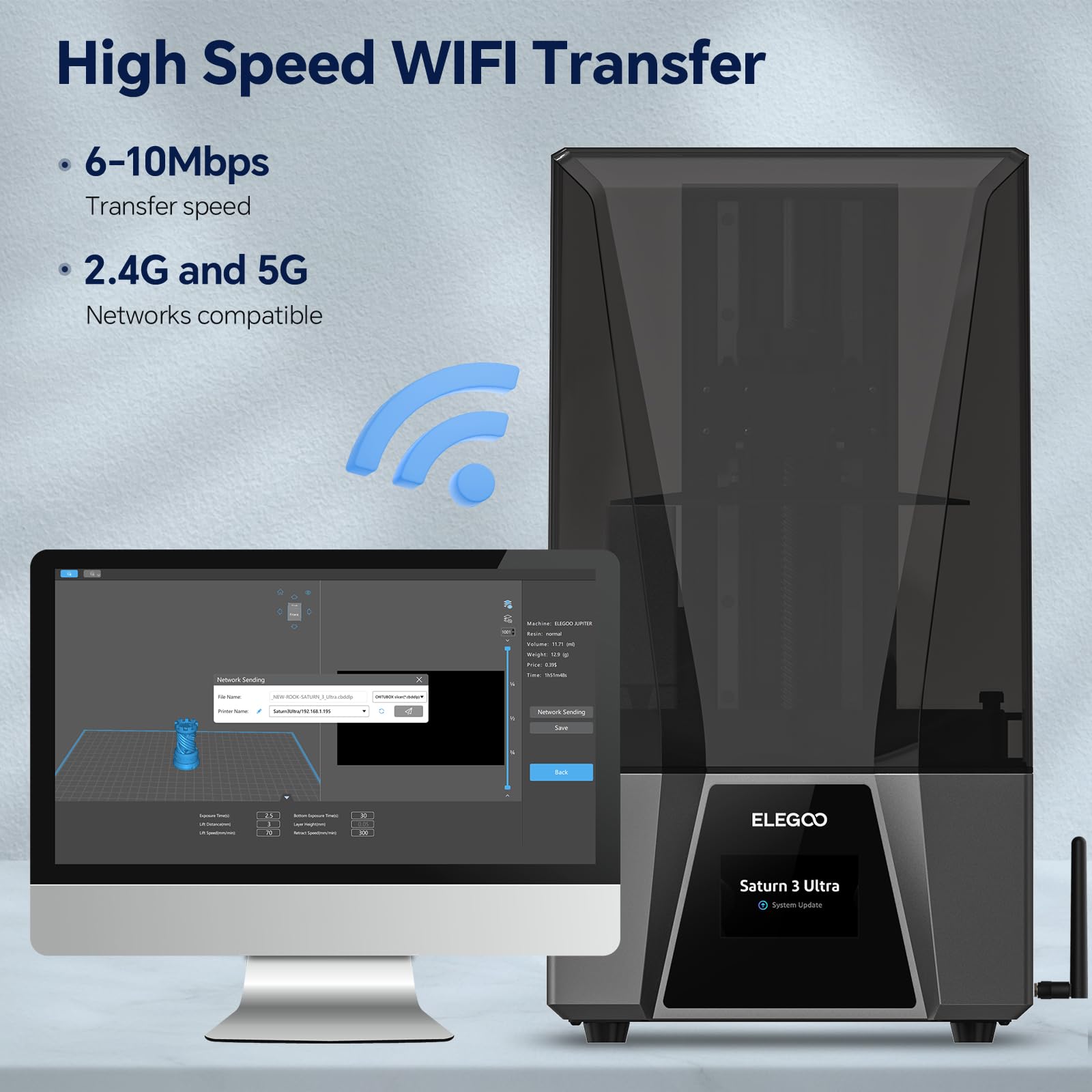 Foto 5 | Impresora 3d Elegoo Saturn 3 Ultra 12k Msla Wifi 219x123x260 Mm - Venta Internacional.