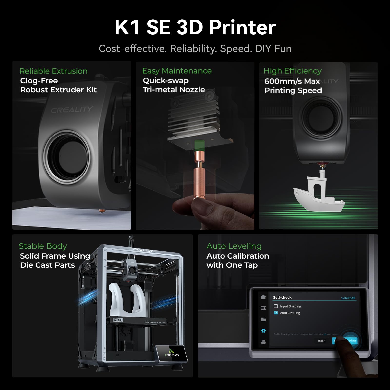 Foto 3 pulgar | Impresora 3d Creality K1 Se 2024 600 Mm/s Con Nivelación Automática - Venta Internacional.